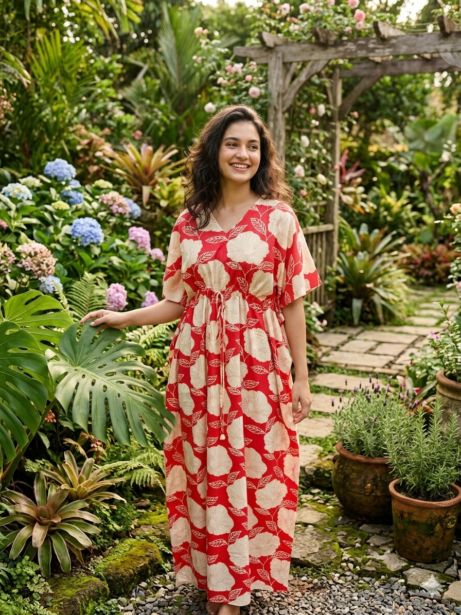 Floral nonfeeding kaftans