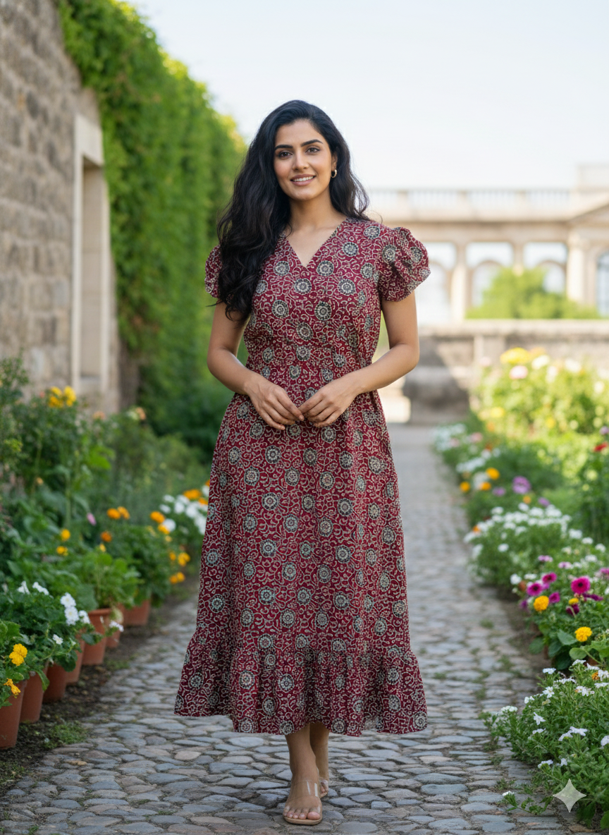 Double side tieable non feeding frock