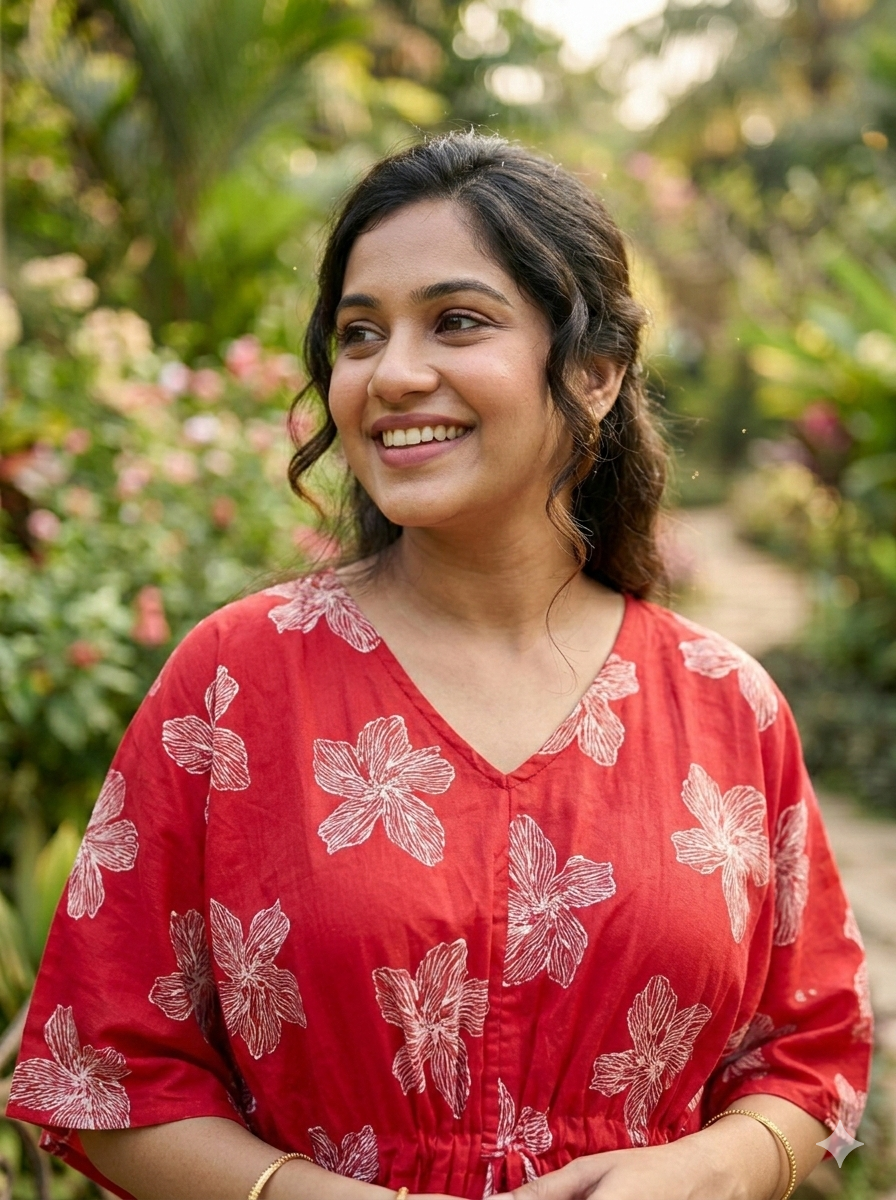 Premium floral plus size kaftan in pure soft cambric cotton fabric with centre zip &length 57” (free size L-5xl)