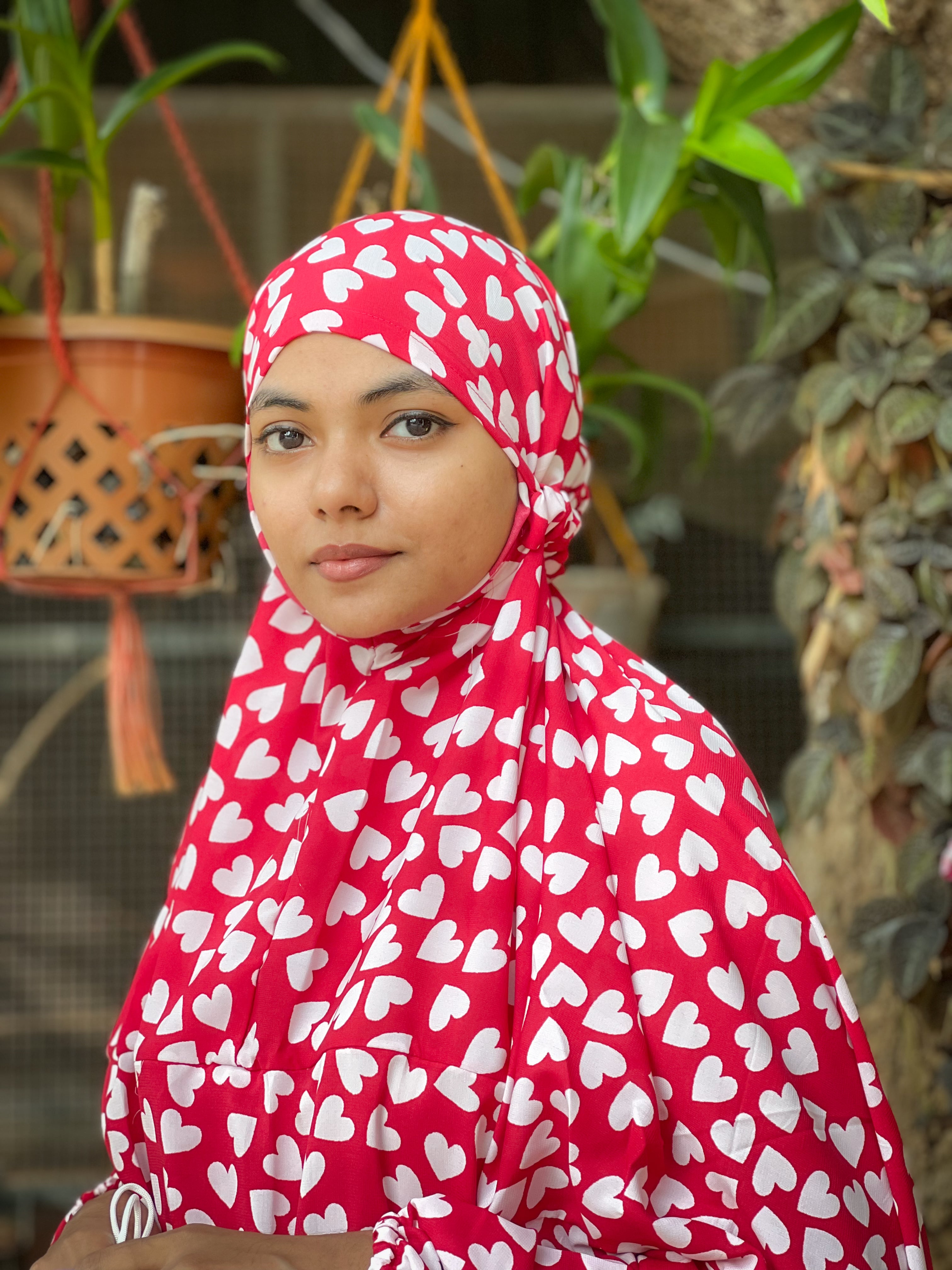 Red Heart prayer dress