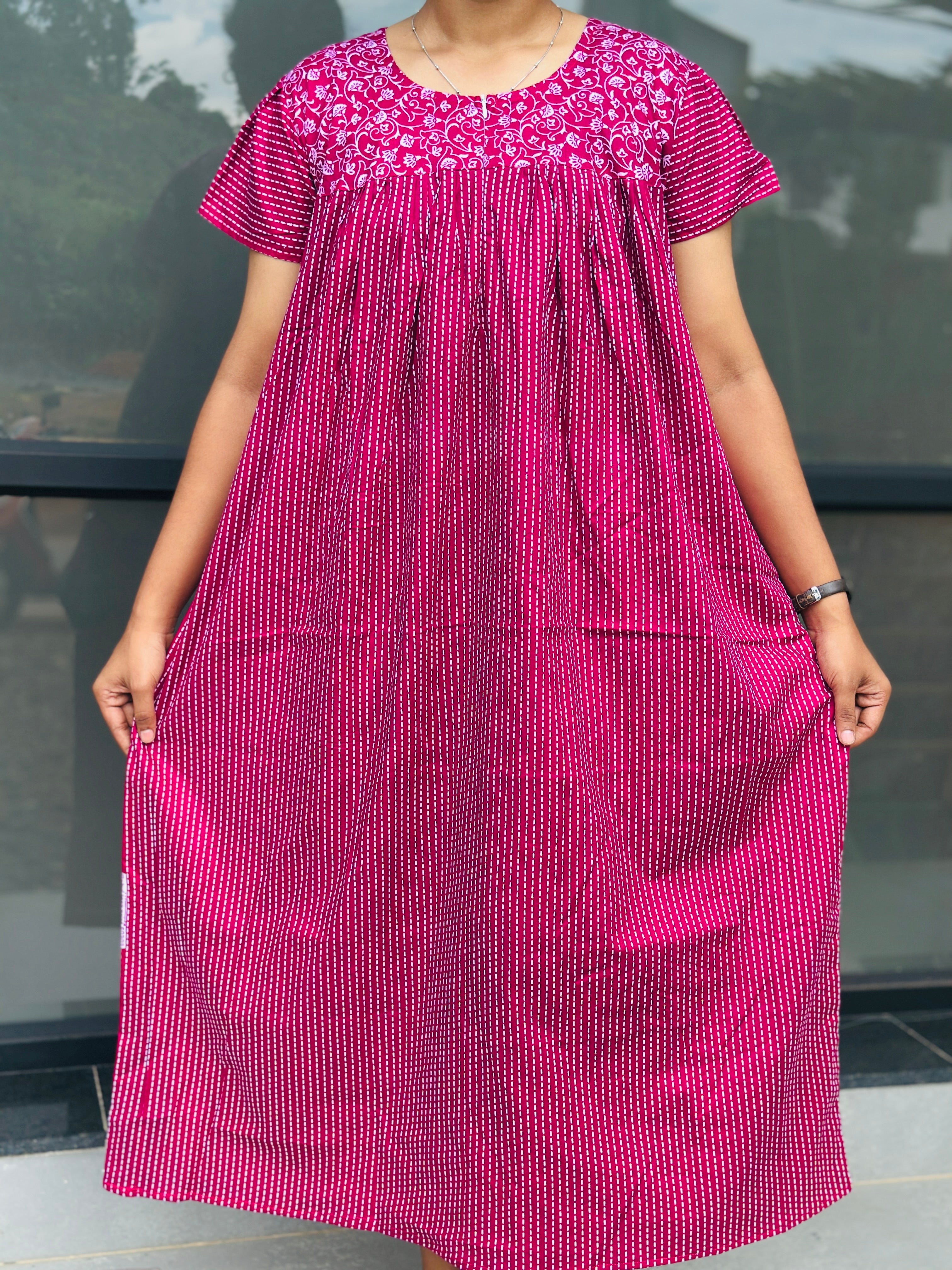 Pleated feeding frock