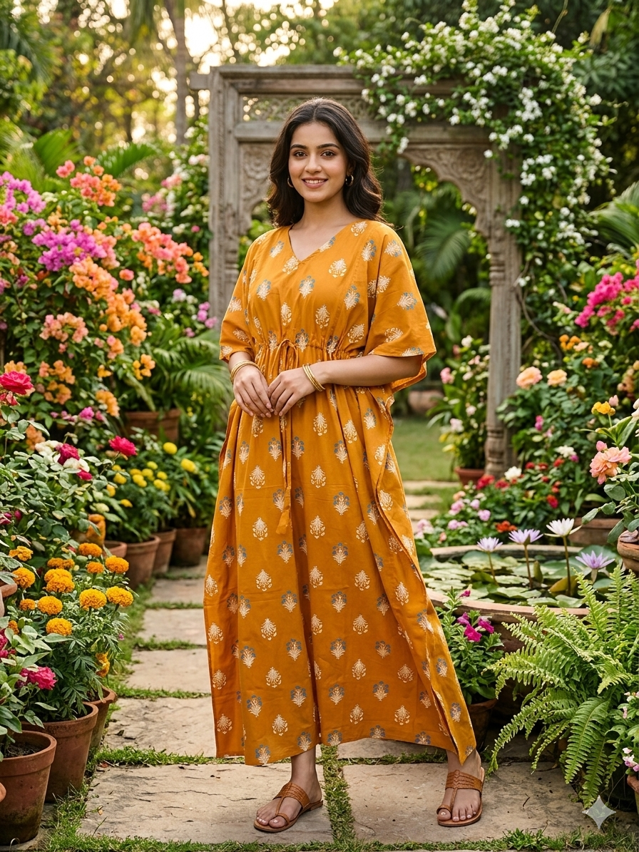 Floral feeding kaftan
