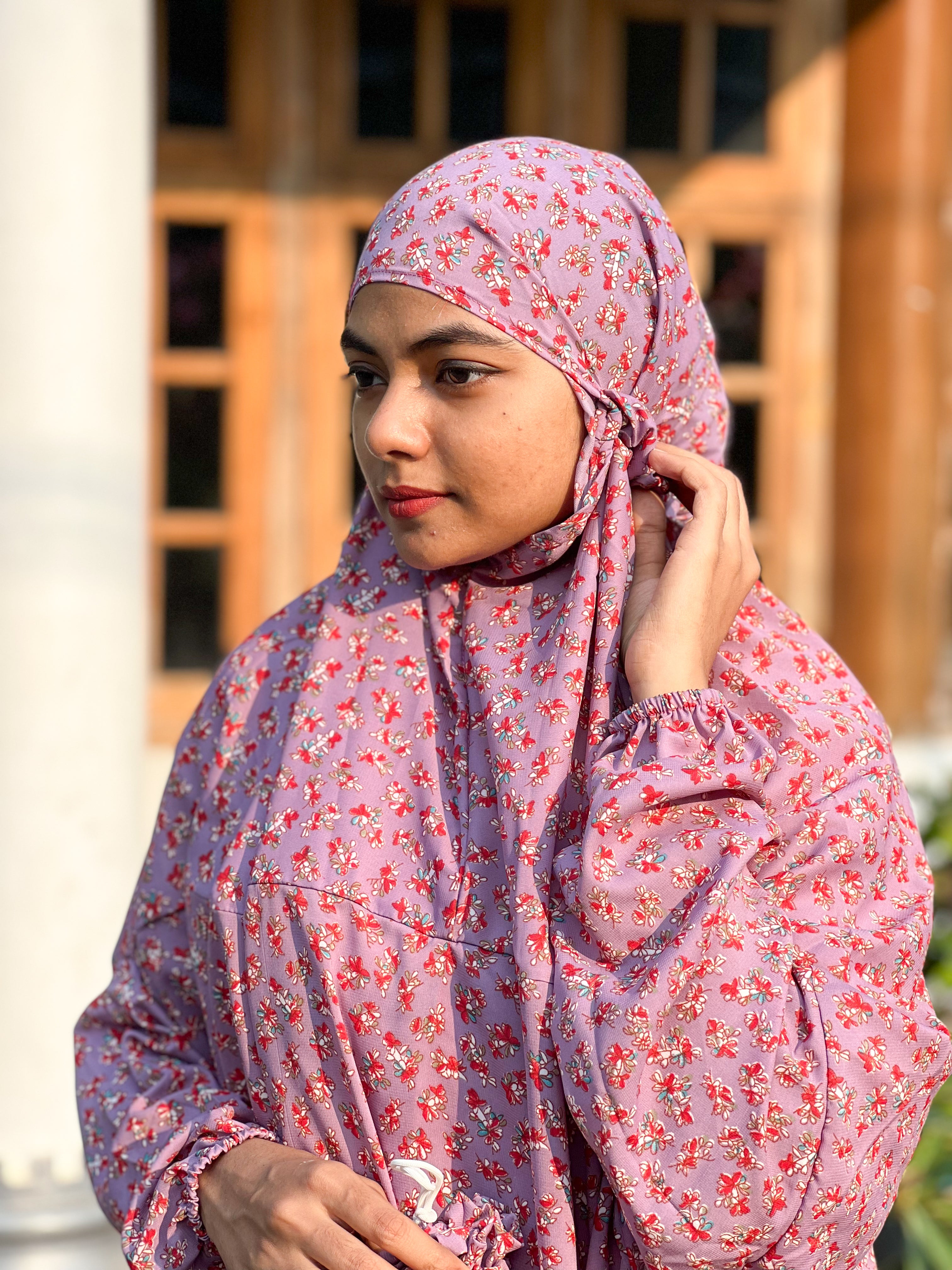 Premium Floral crepe prayer dress