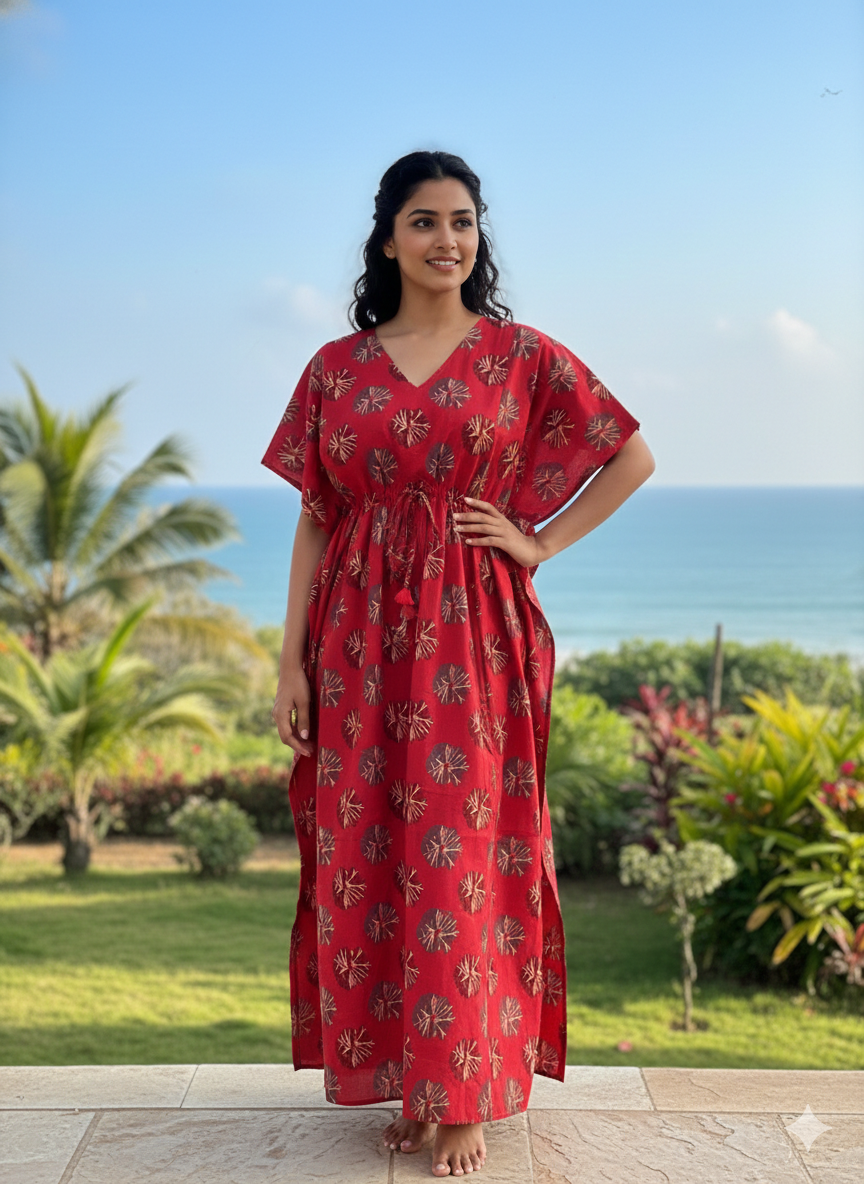 Ajrak feeding kaftans