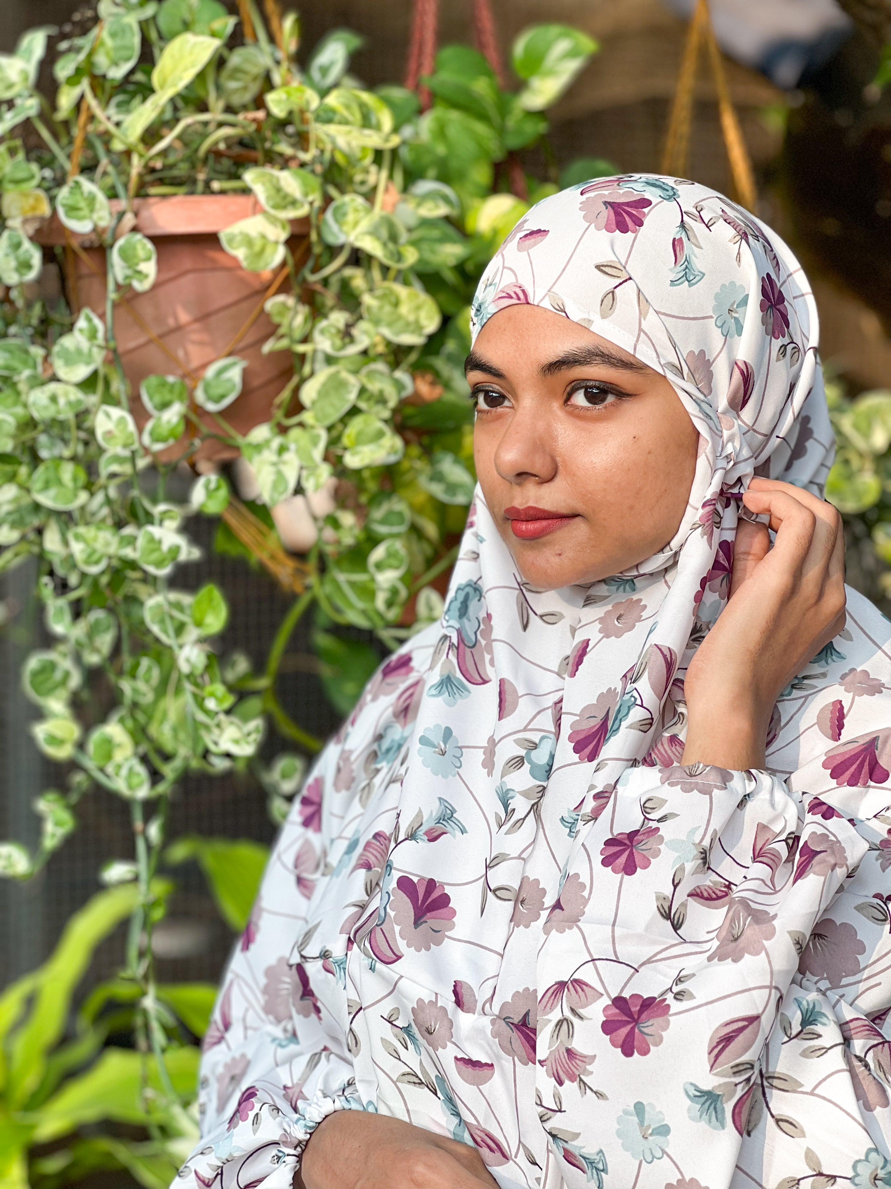 Premium Floral crepe prayer dress