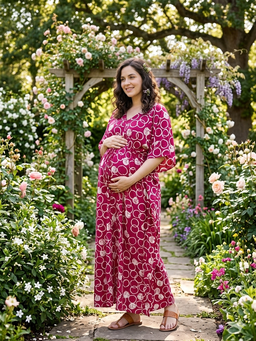 Premium floral plus size kaftan in pure soft cambric cotton fabric with centre zip &length 57” (free size L-5xl)