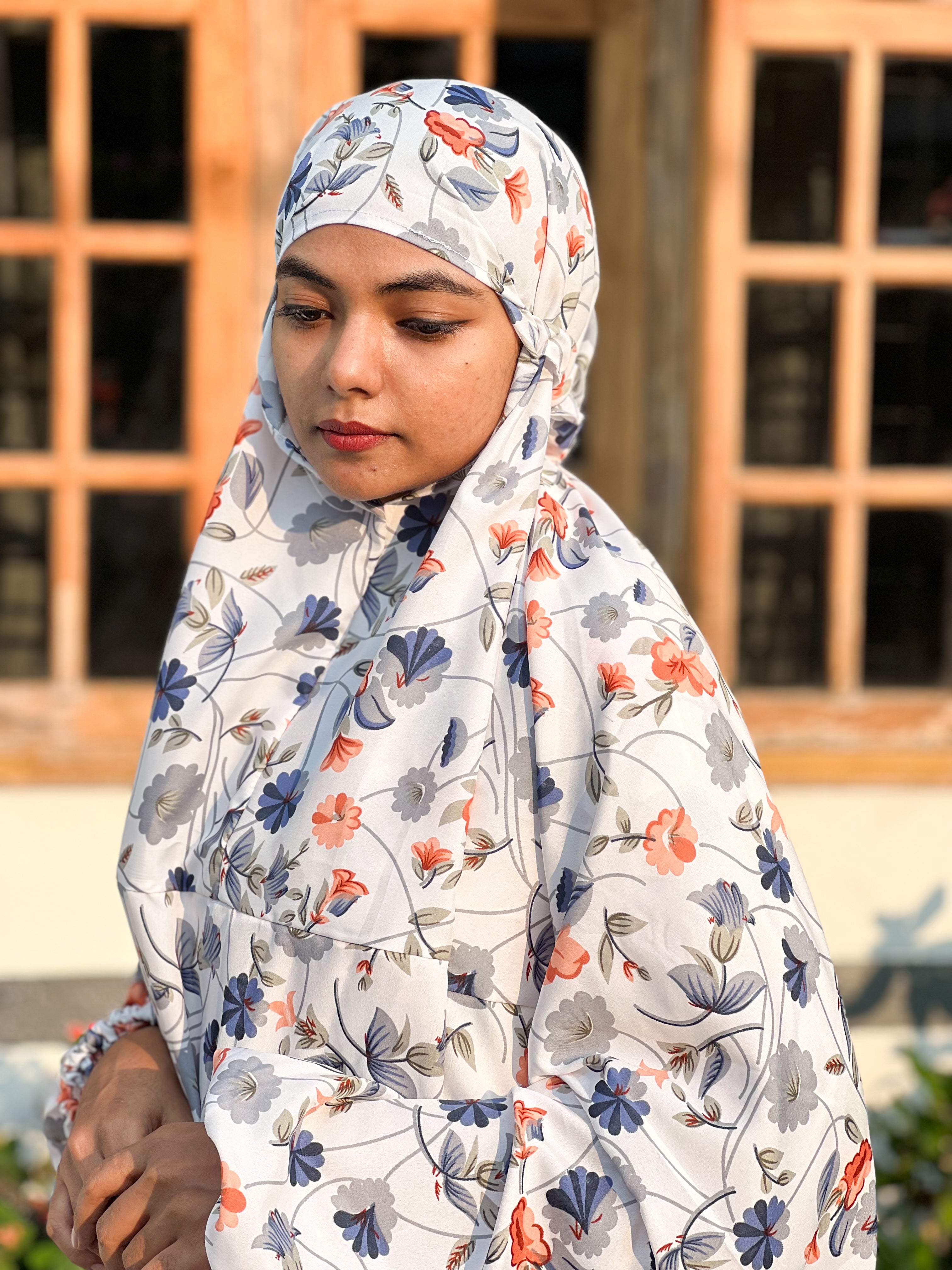 Premium Floral crepe prayer dress