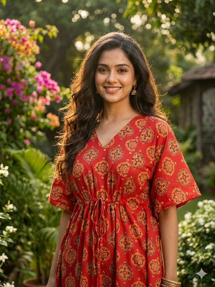 Ajrak feeding kaftans