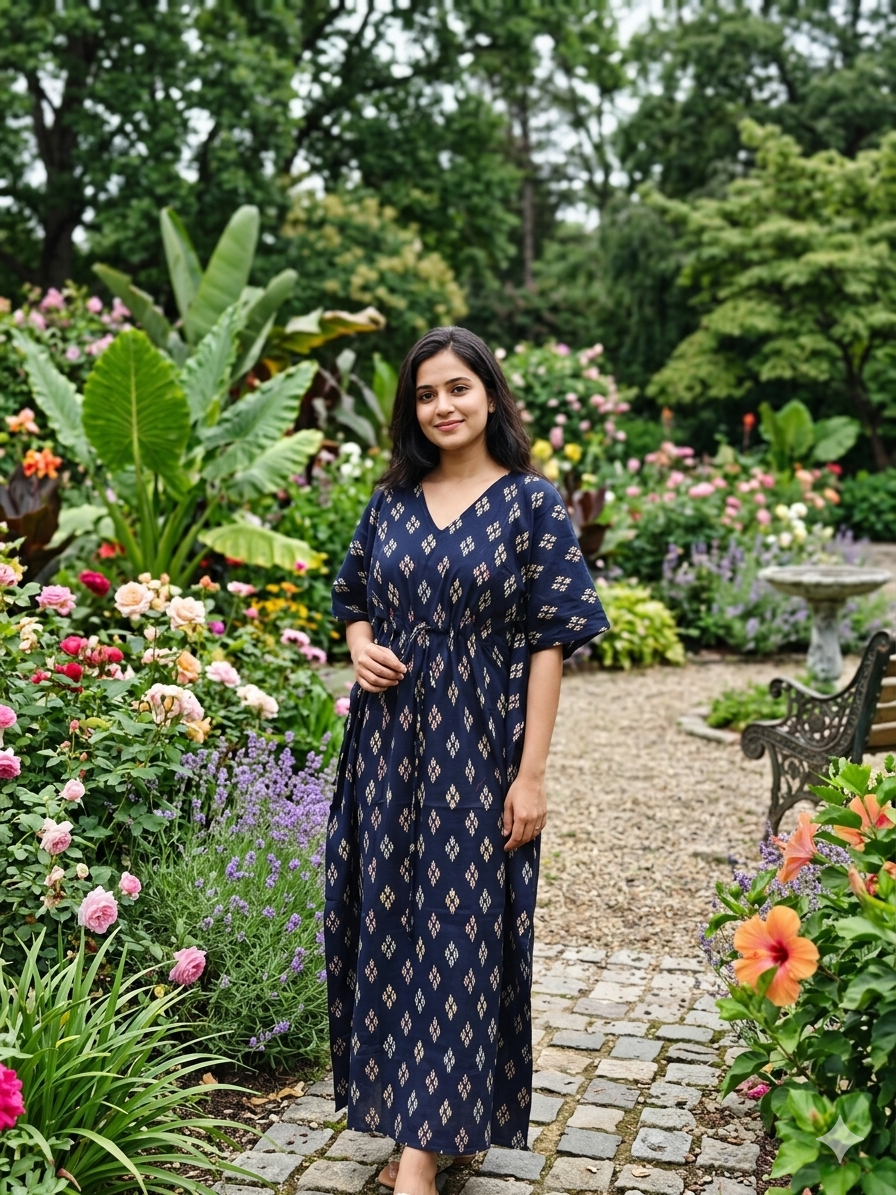 Ajrak feeding kaftans