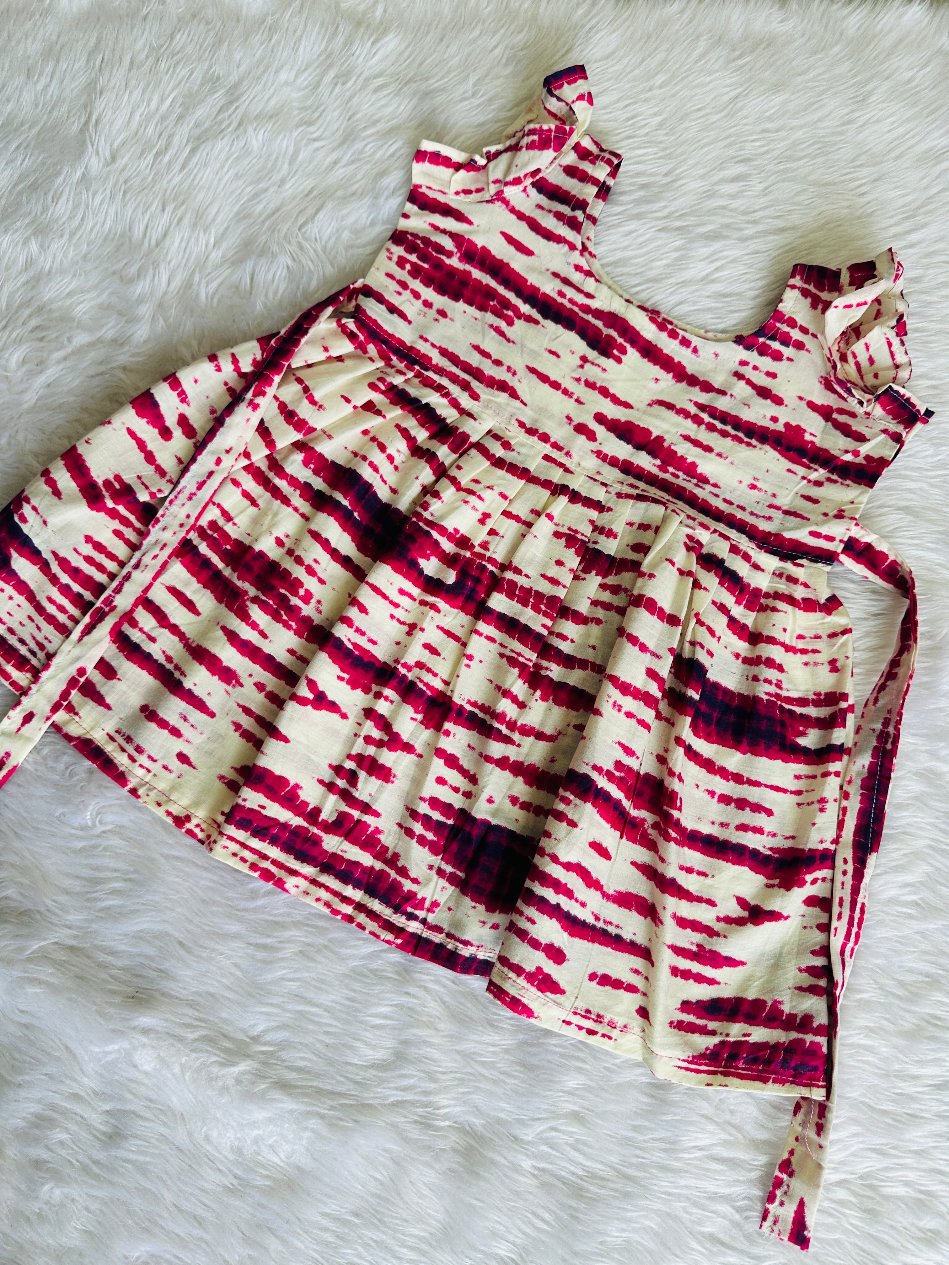 kids frock -ruffle sleeve