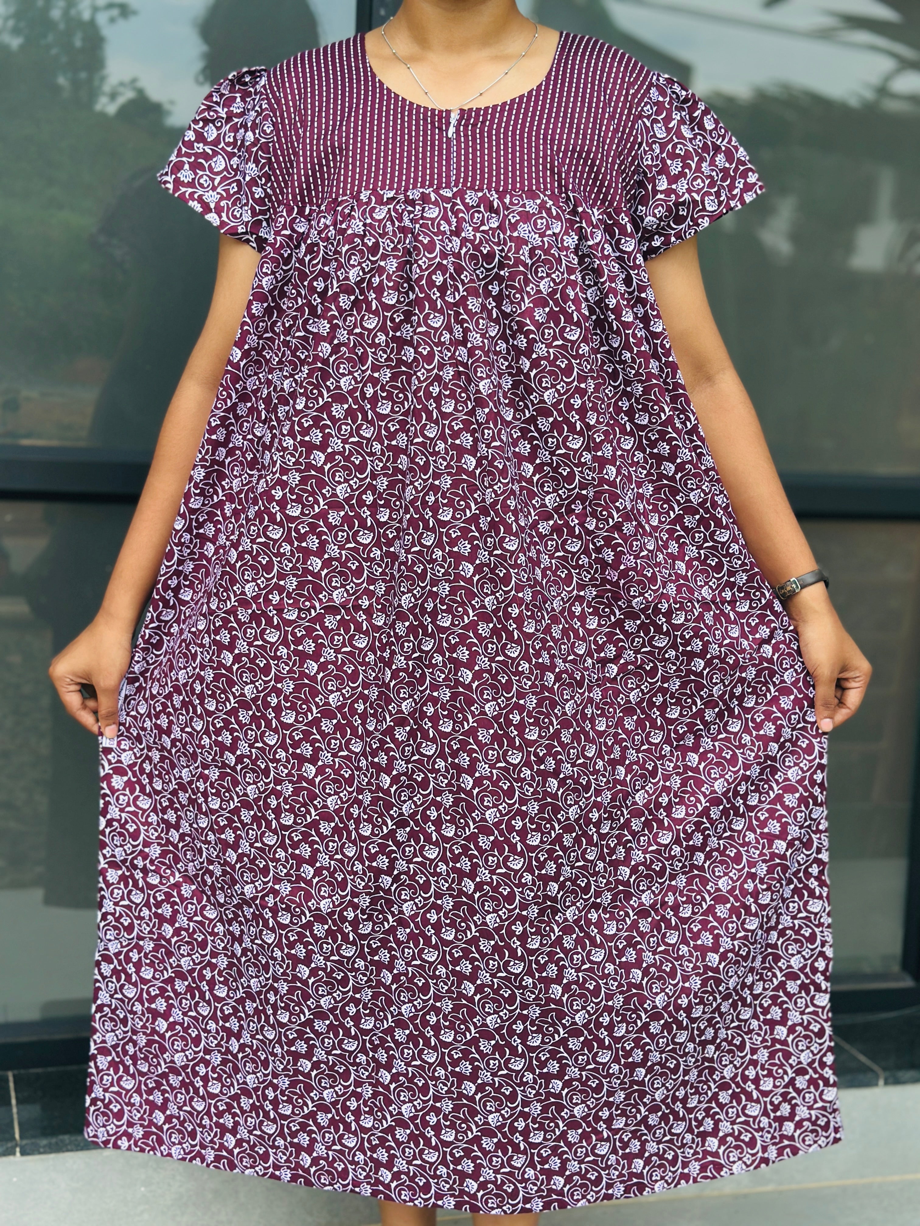 Pleated feeding frock