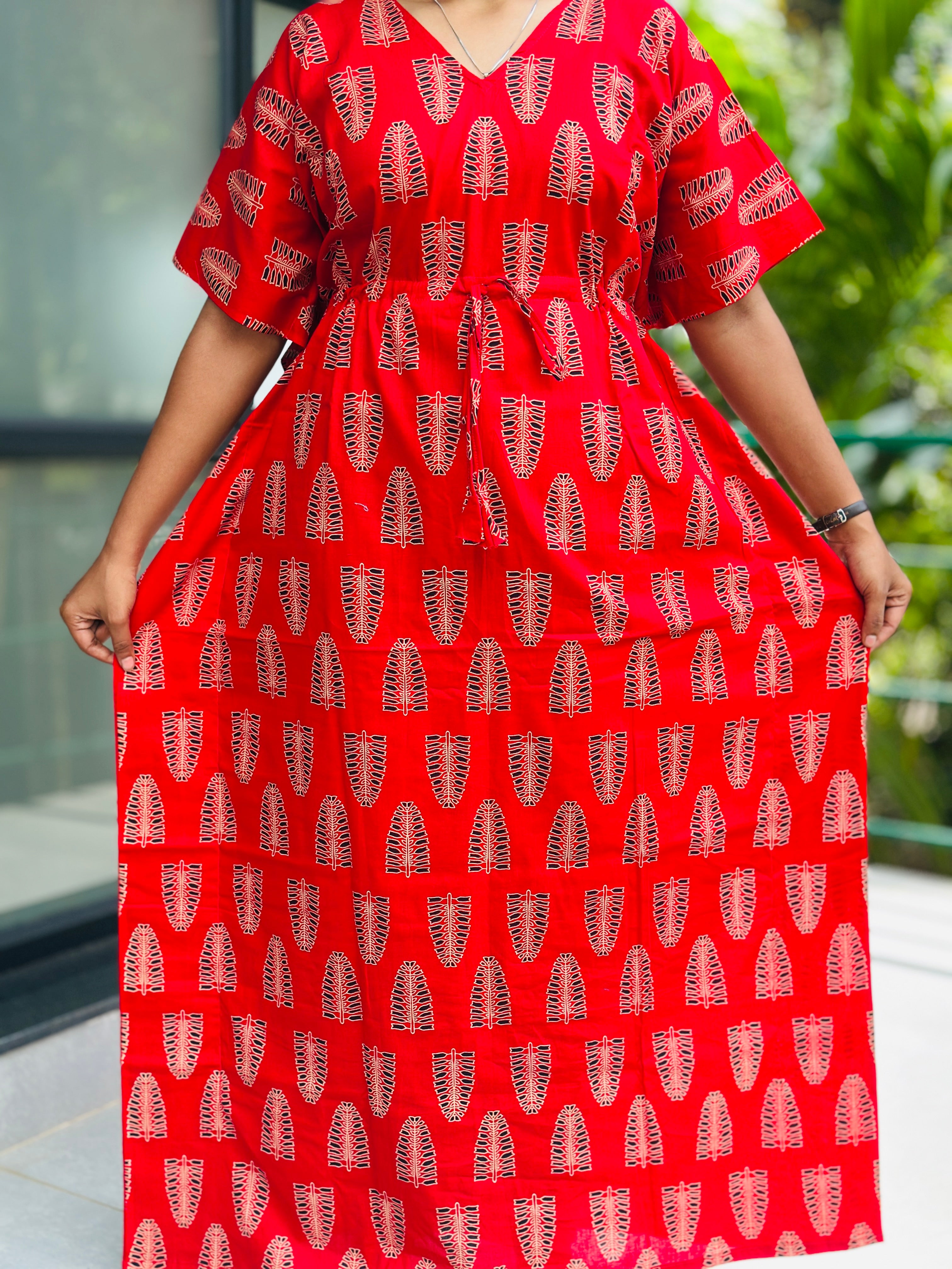 Ajrak Floral nonfeeding kaftans