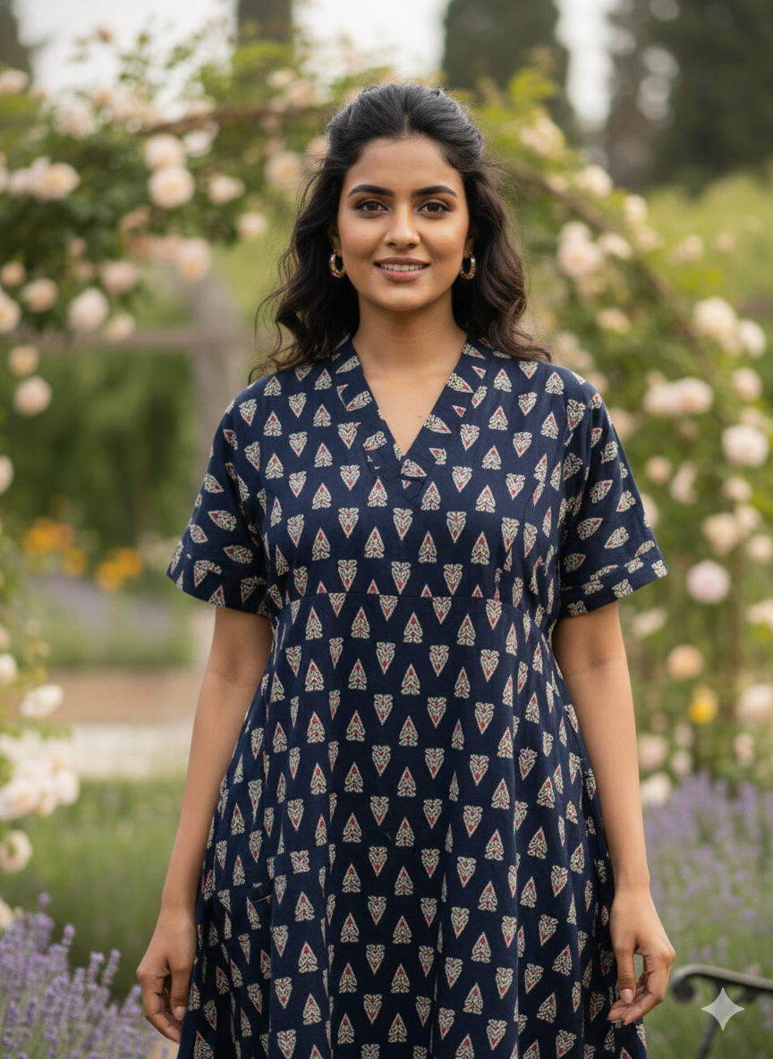 Collar neck non feeding frock