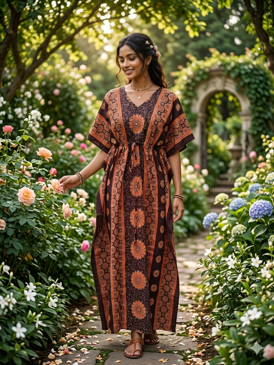 Ajrak feeding kaftans