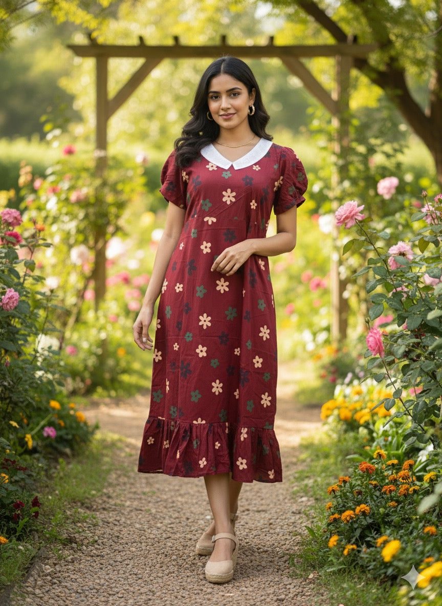 Peterpan collar non feeding frock