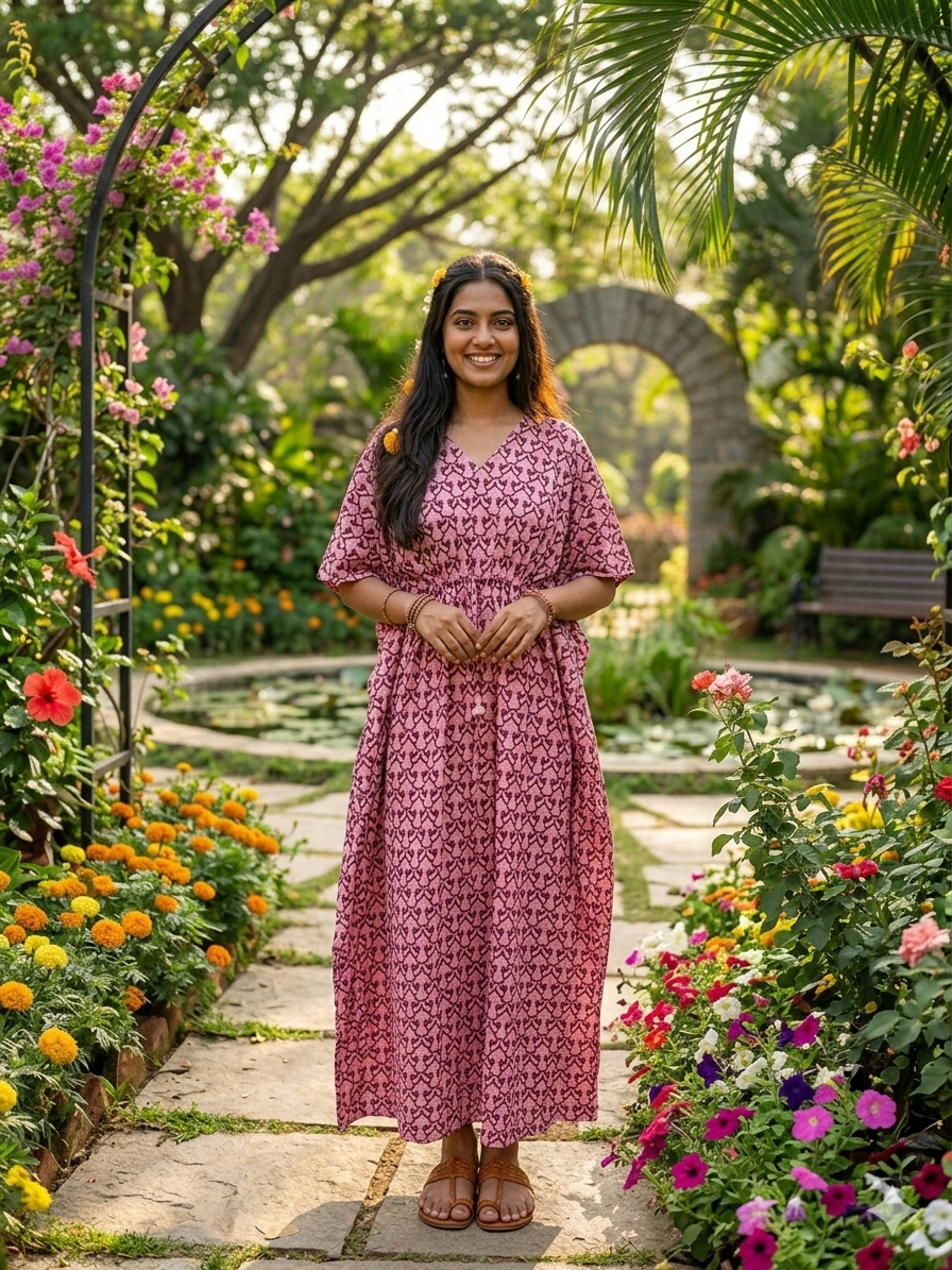 Floral nonfeeding kaftans