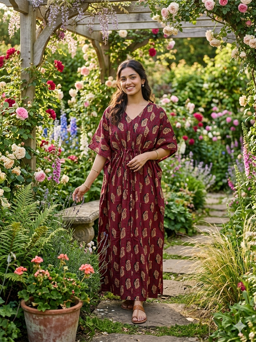 Ajrak feeding kaftans