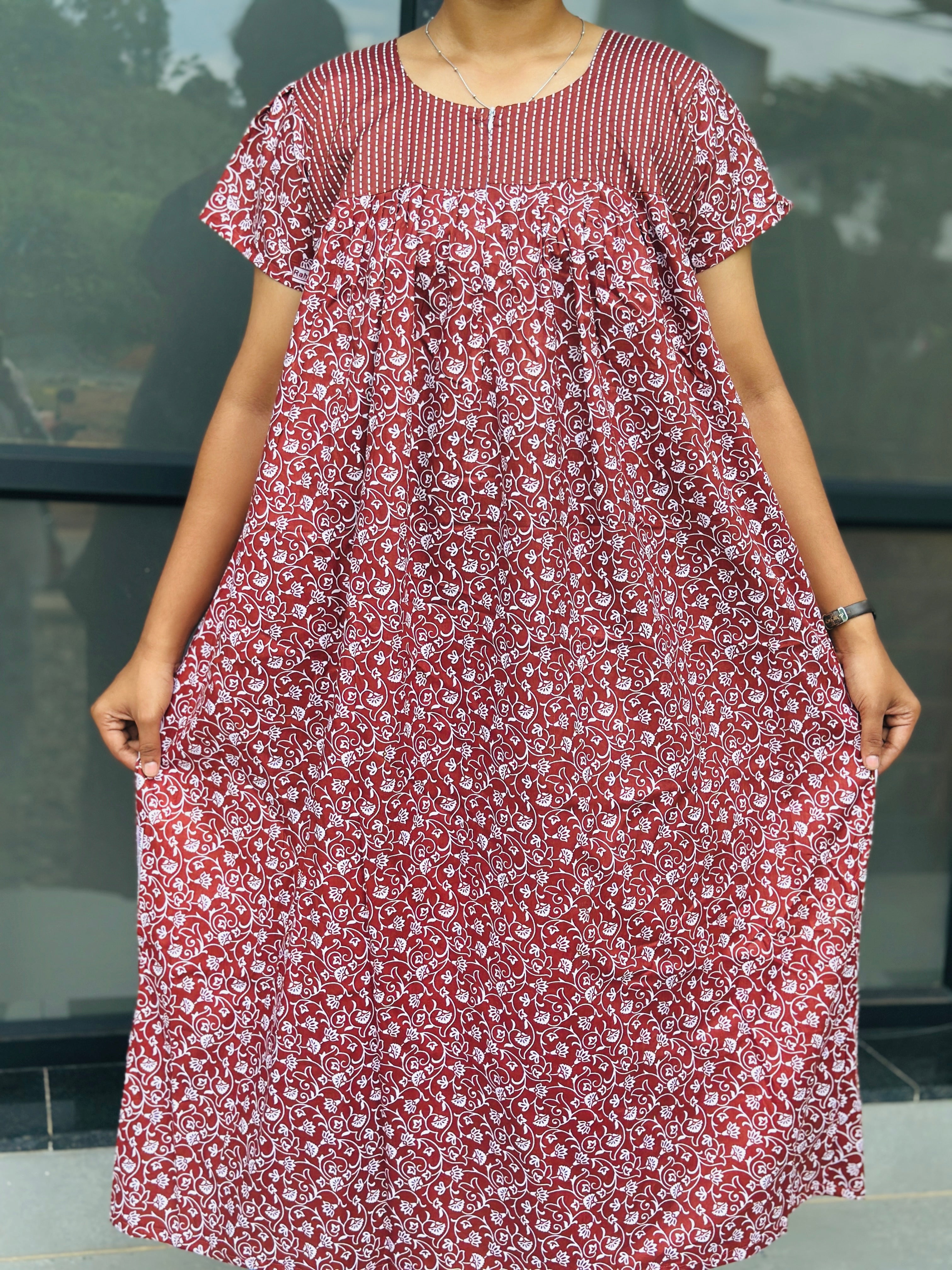 Pleated feeding frock