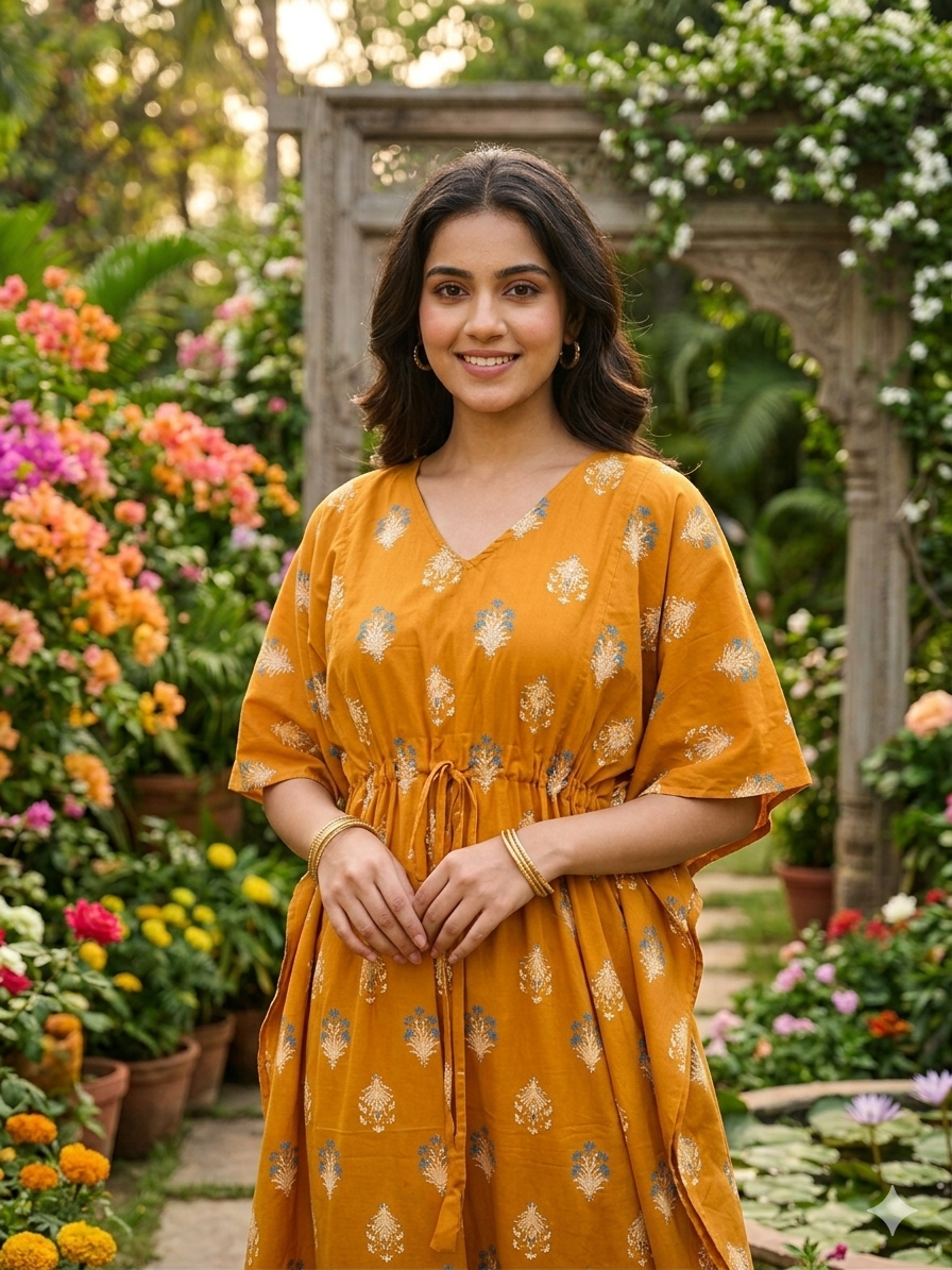 Floral feeding kaftan