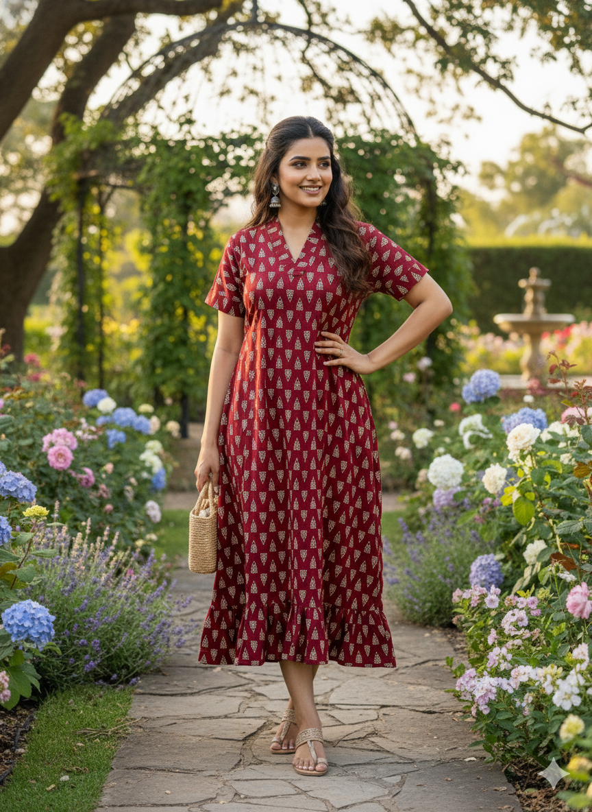 Collar neck non feeding frock