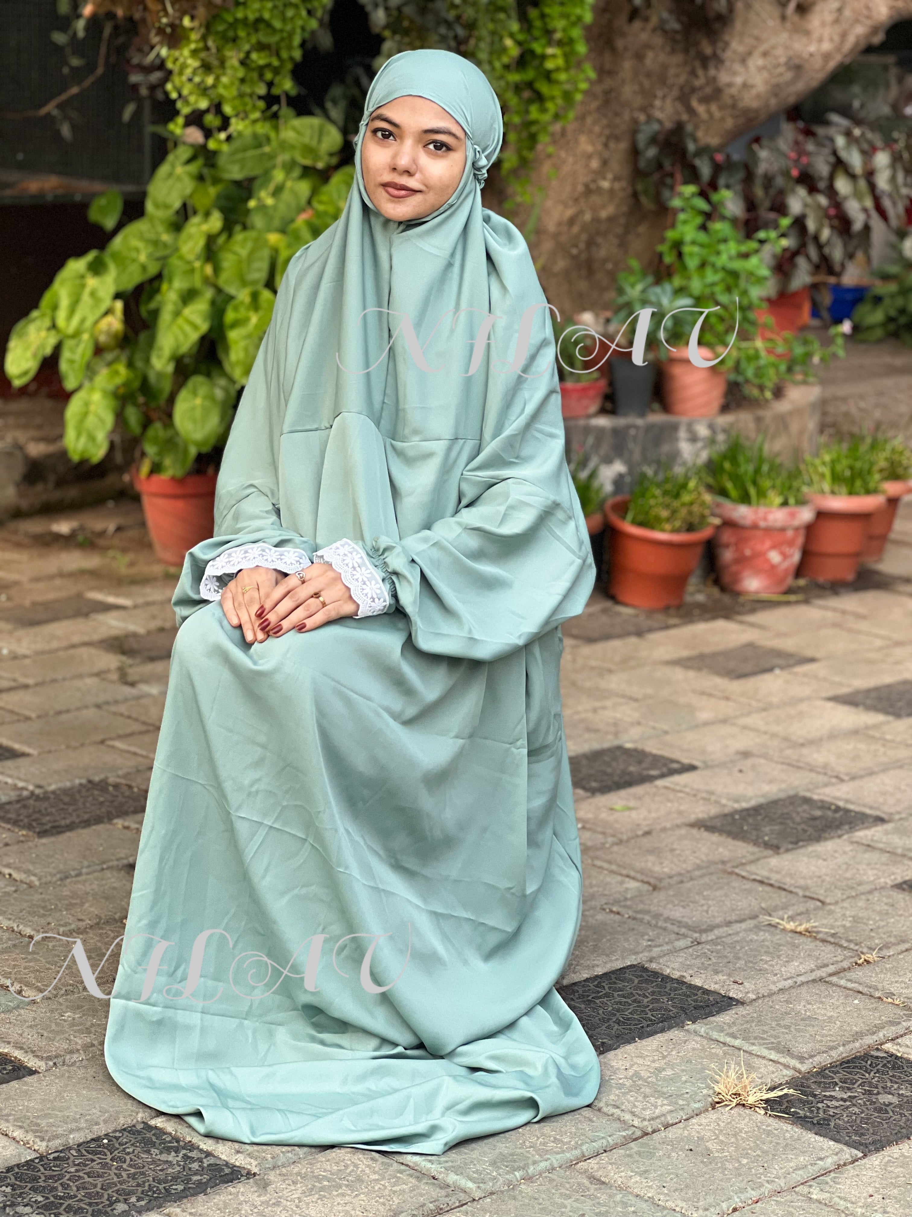 Mint green prayer dress