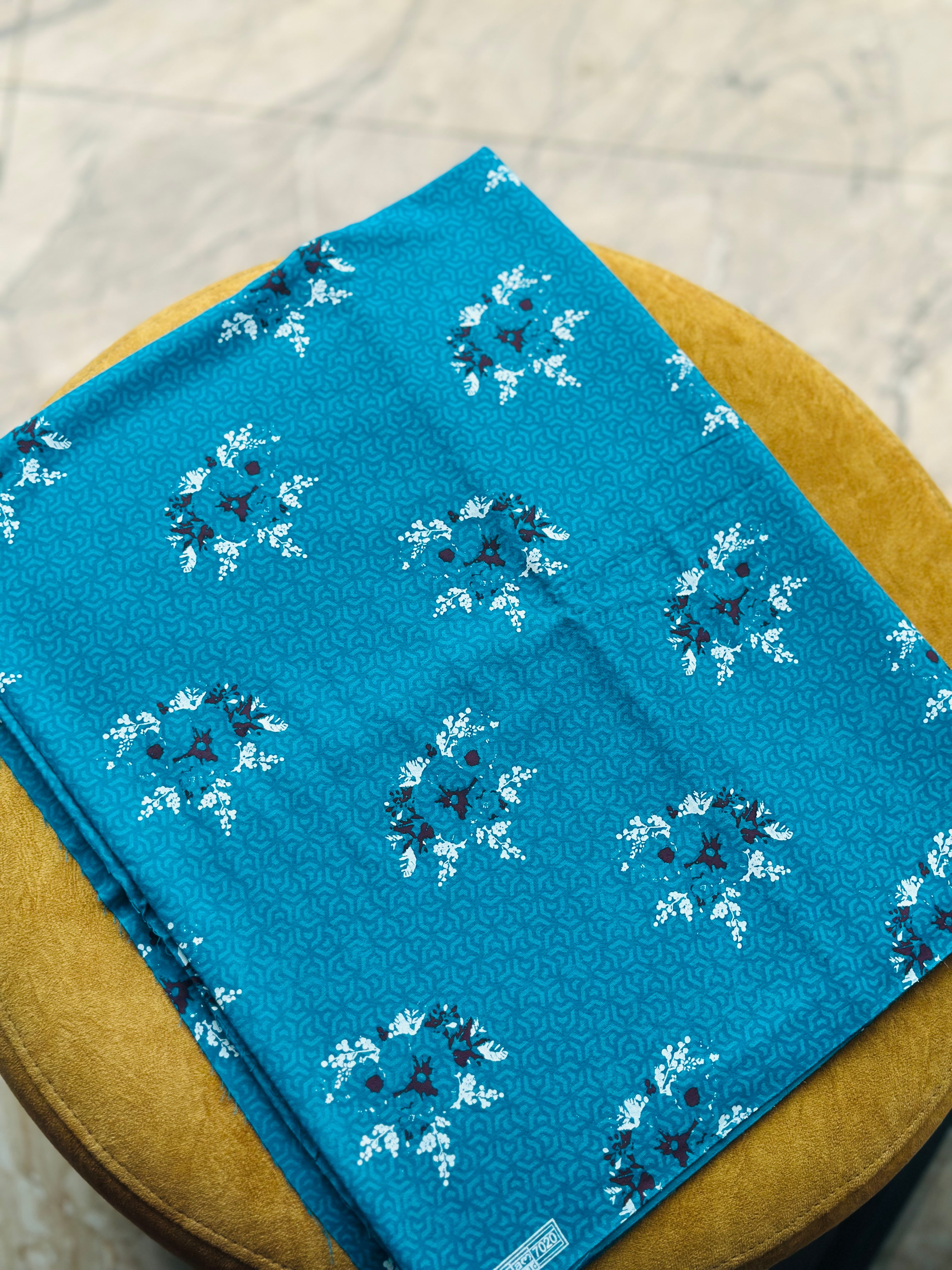 Cotton floral nighty material 2.90 mtr