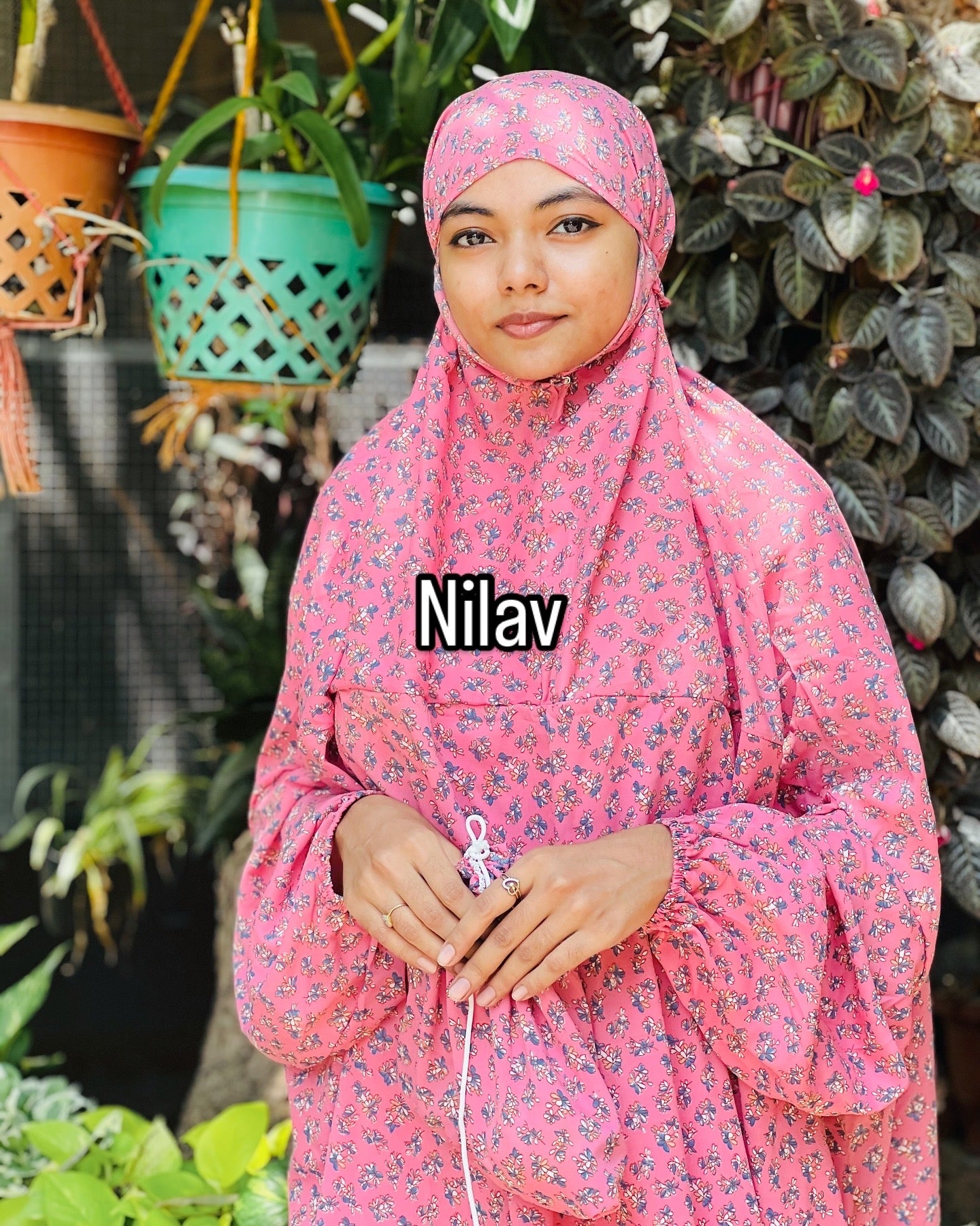 Floral pink prayer dress