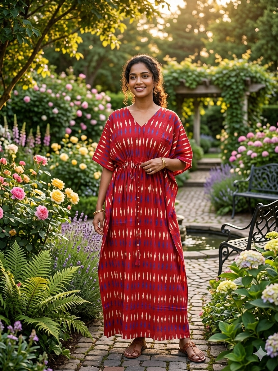 Ikkat nonfeeding kaftans