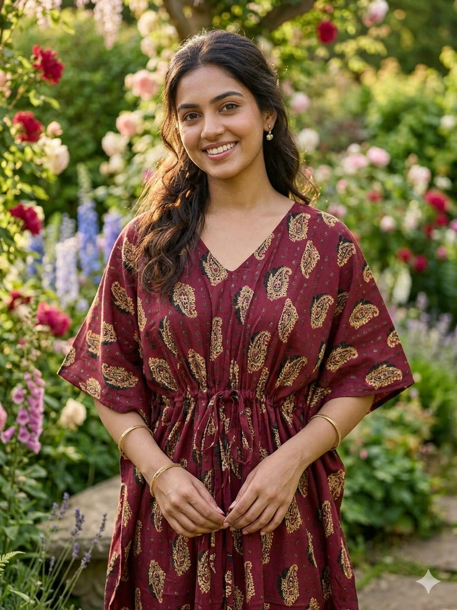 Ajrak feeding kaftans