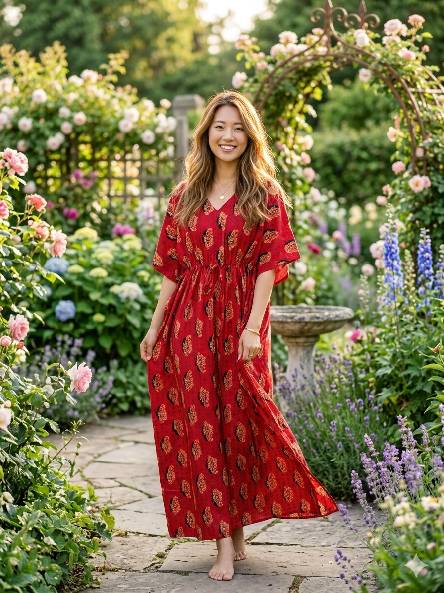 Ajrak feeding kaftans