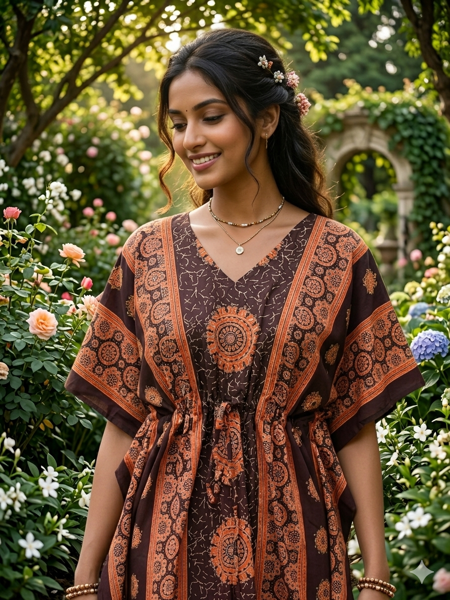 Ajrak feeding kaftans