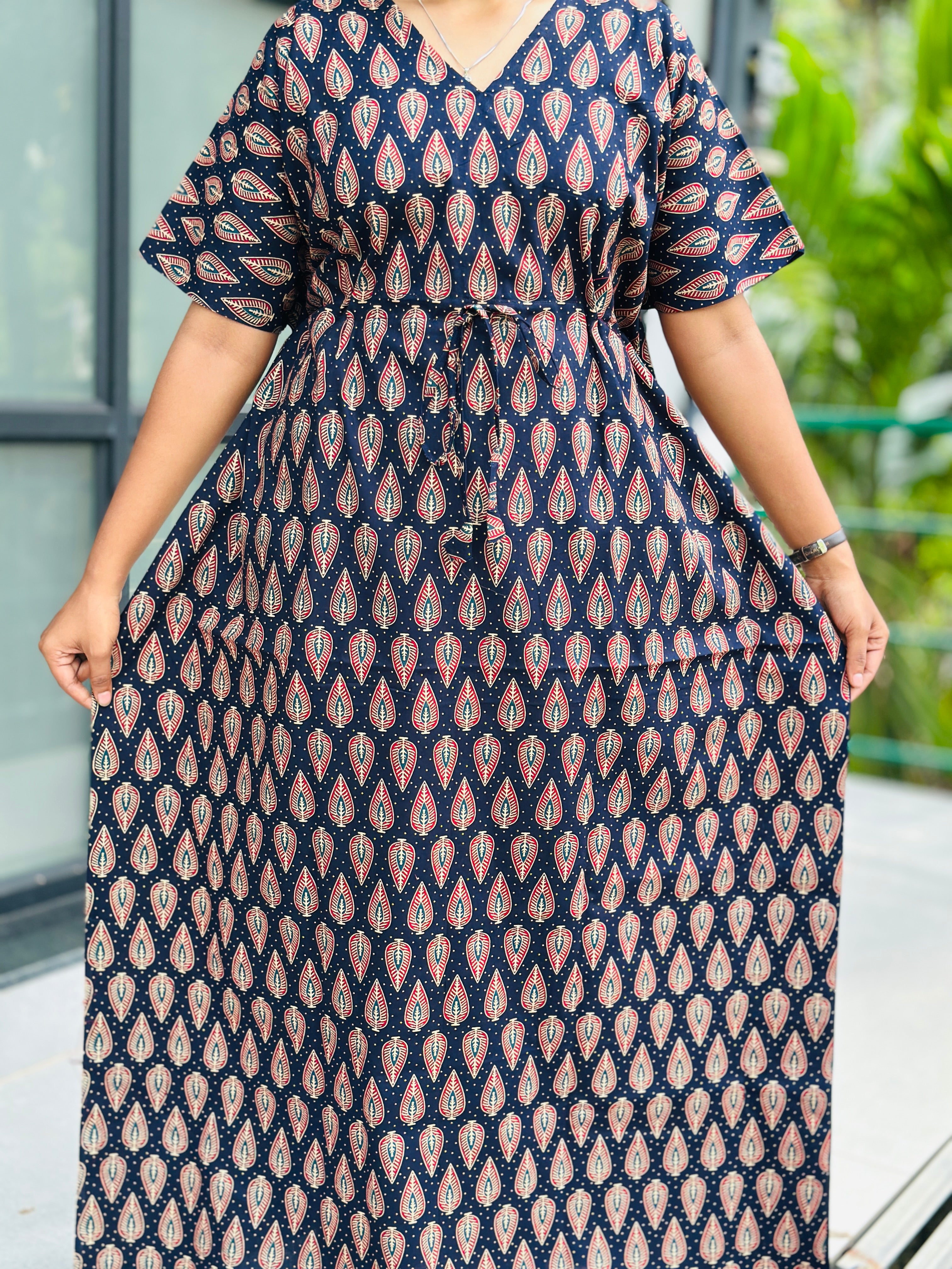 Ajrak feeding kaftan