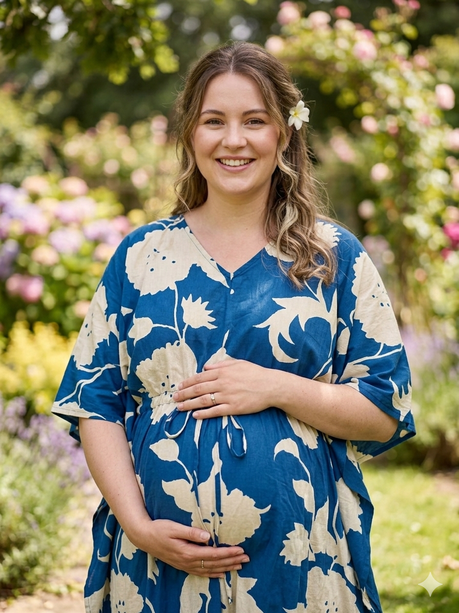 Premium floral plus size kaftan in pure soft cambric cotton fabric with centre zip &length 57” (free size L-5xl)