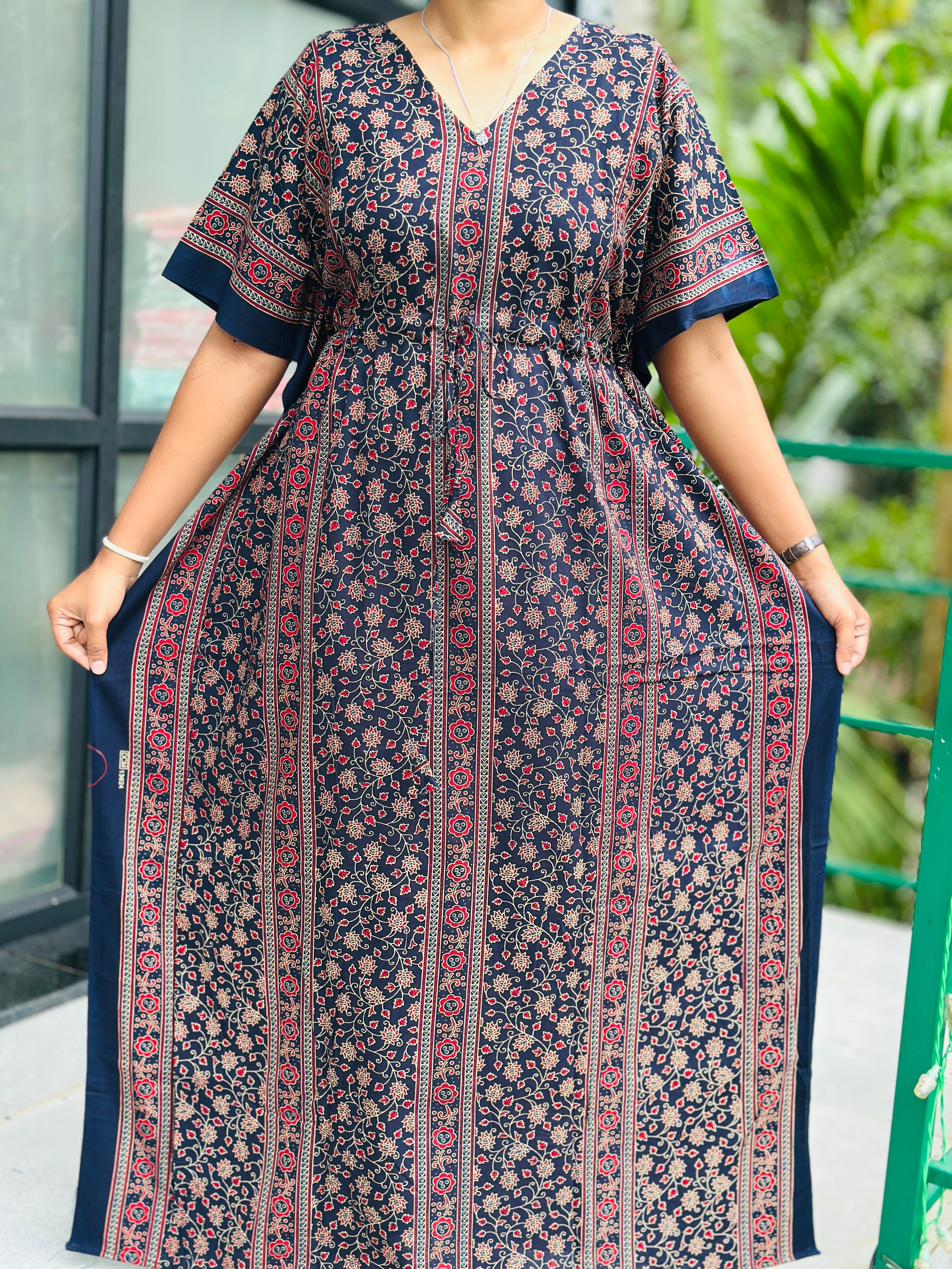 Ajrak feeding kaftan