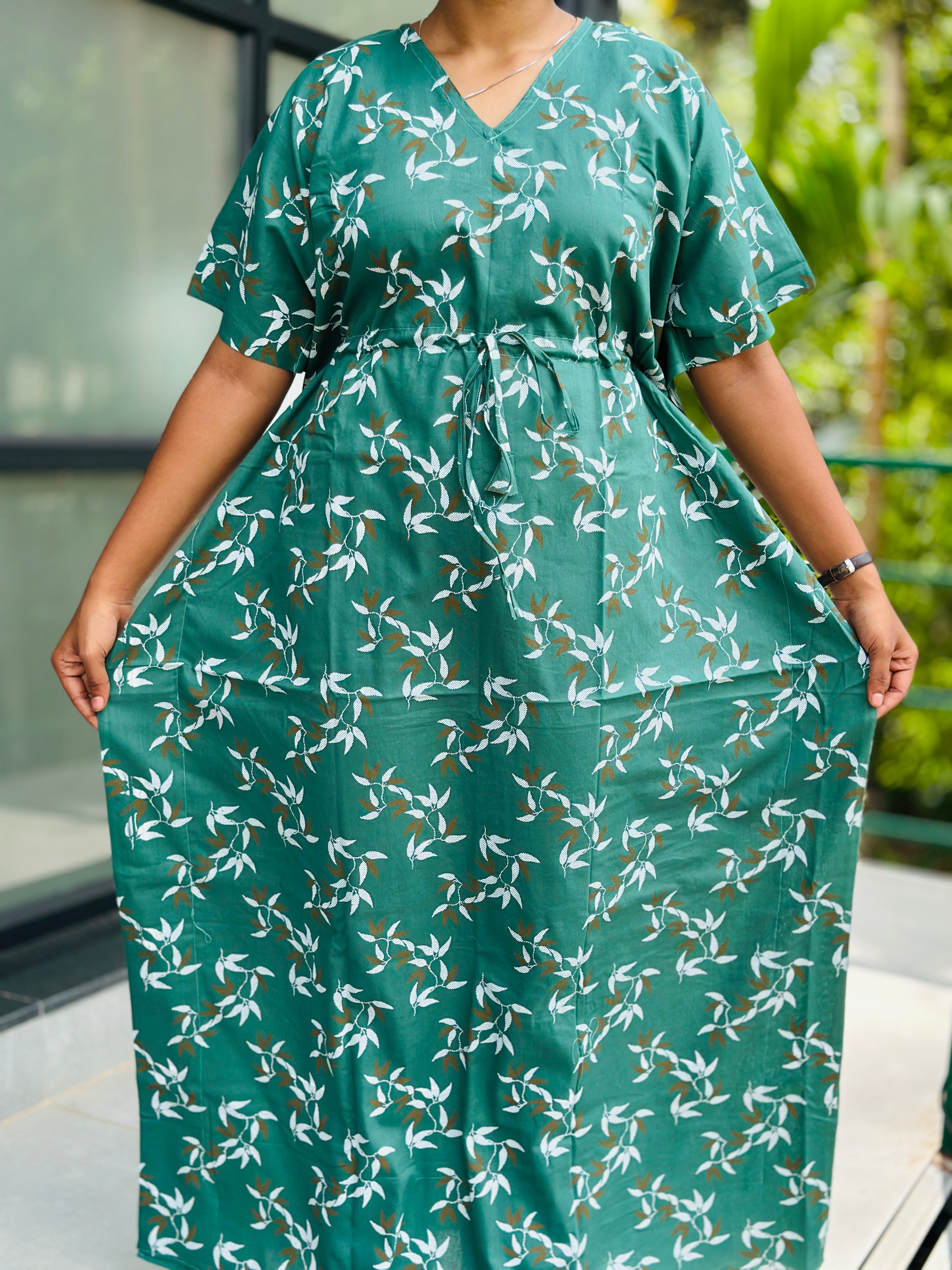 Floral nonfeeding kaftans