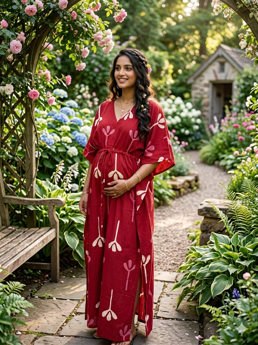 Premium floral plus size kaftan in pure soft cambric cotton fabric with centre zip &length 57” (free size L-5xl)