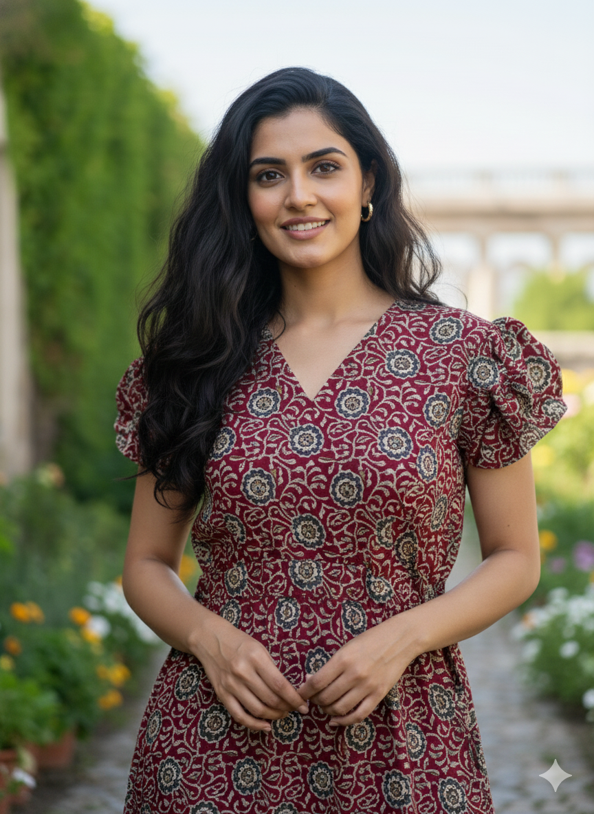 Double side tieable non feeding frock