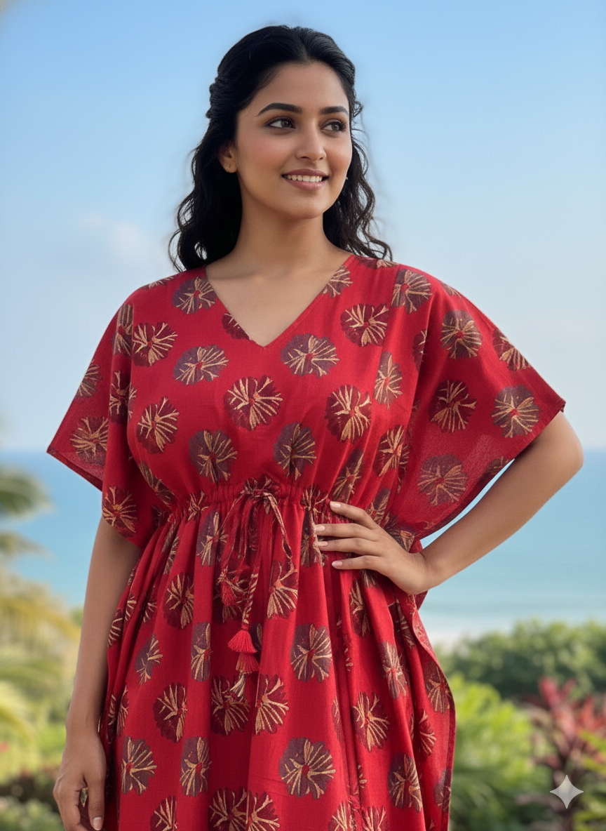 Ajrak feeding kaftans