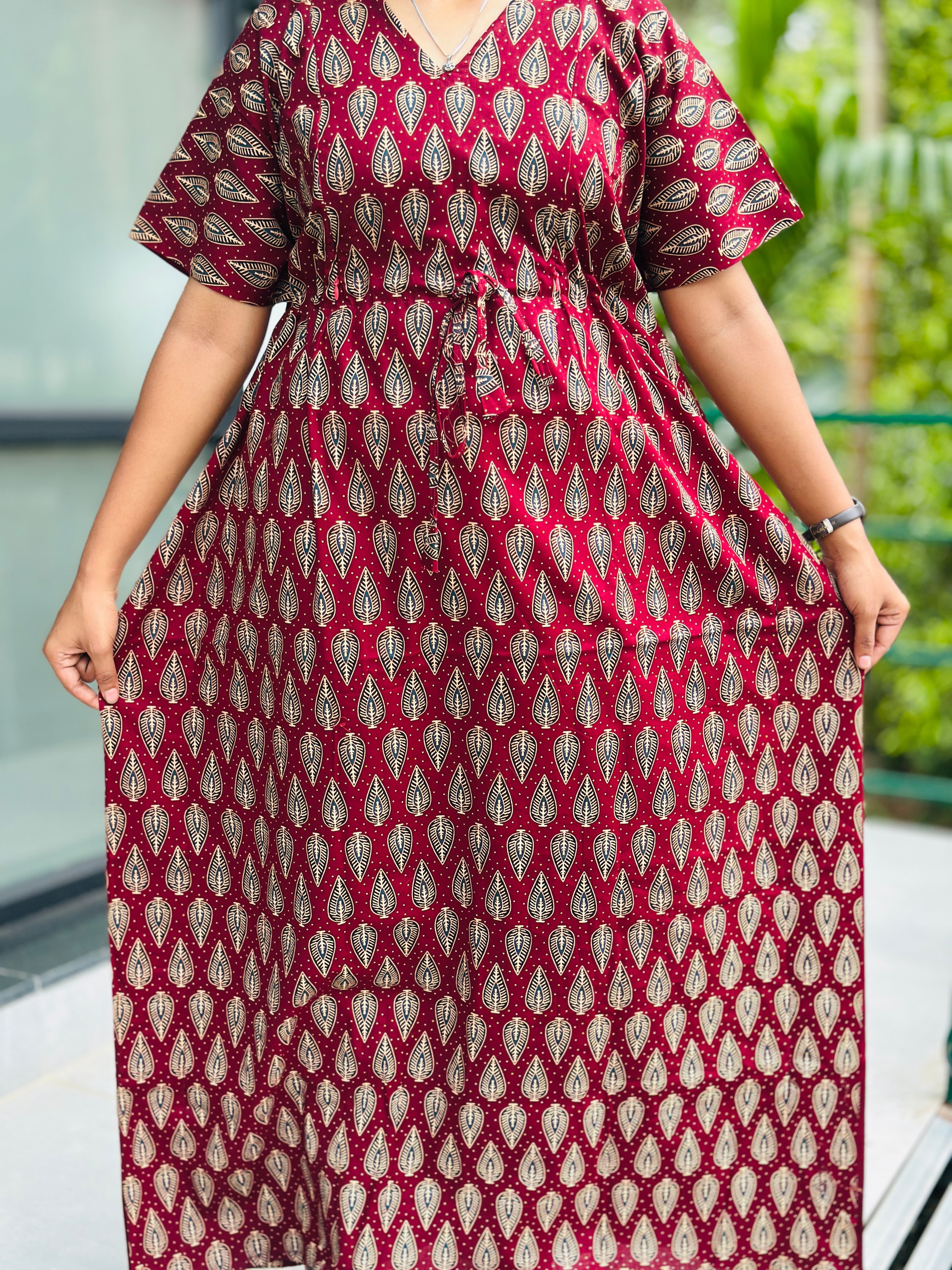 Ajrak feeding kaftan
