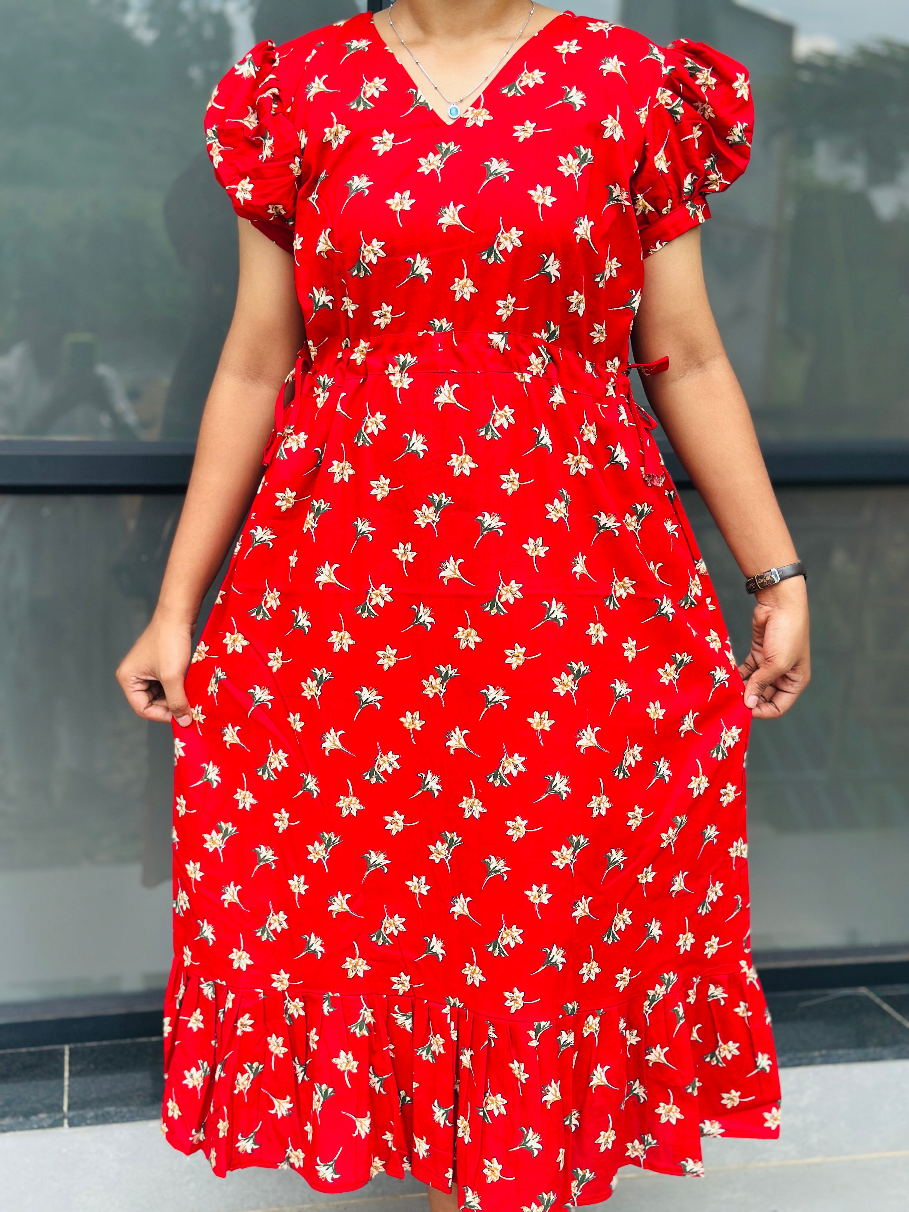 Double side tieable non feeding frock