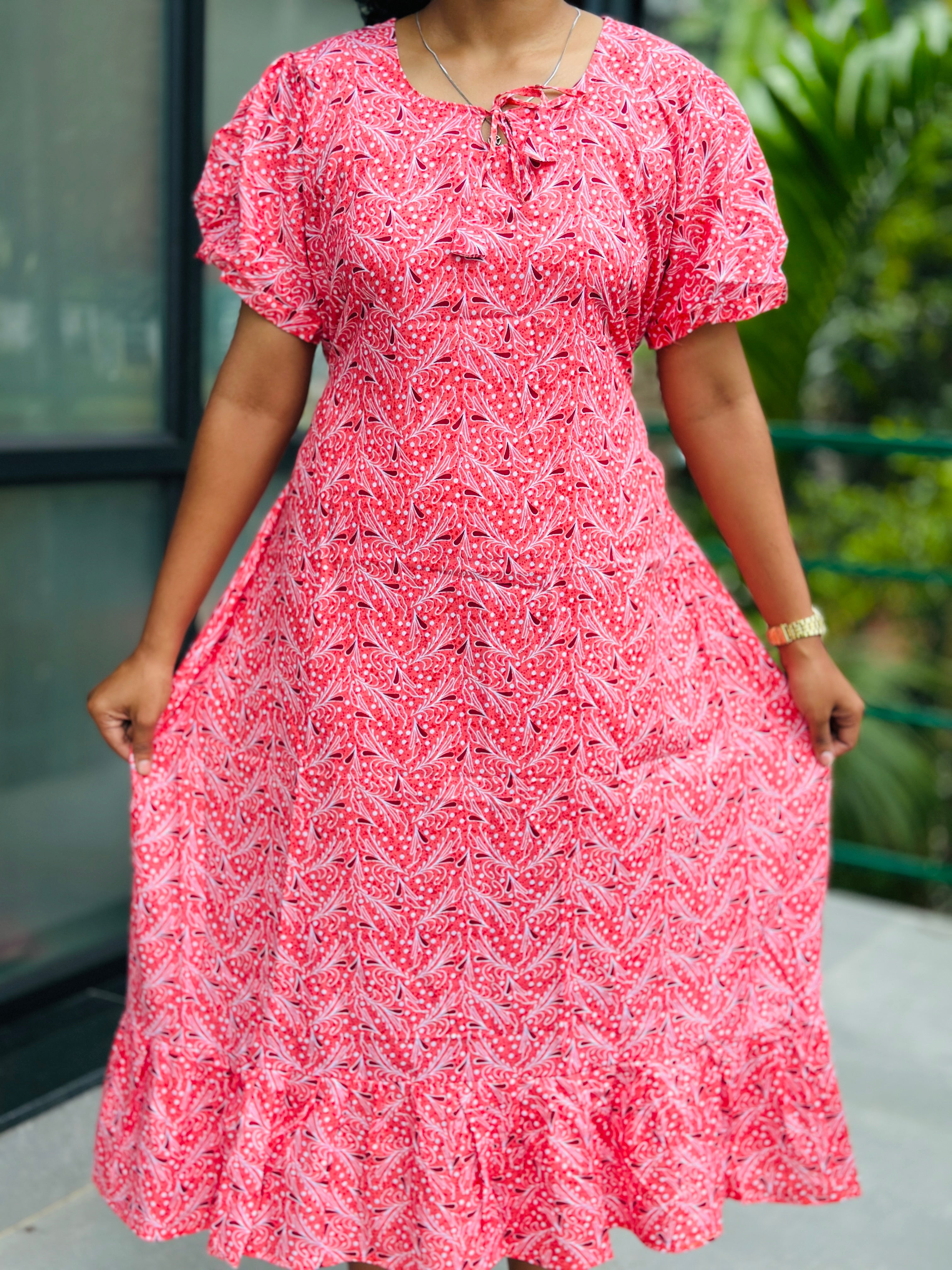 Puff sleeve nonfeeding frock