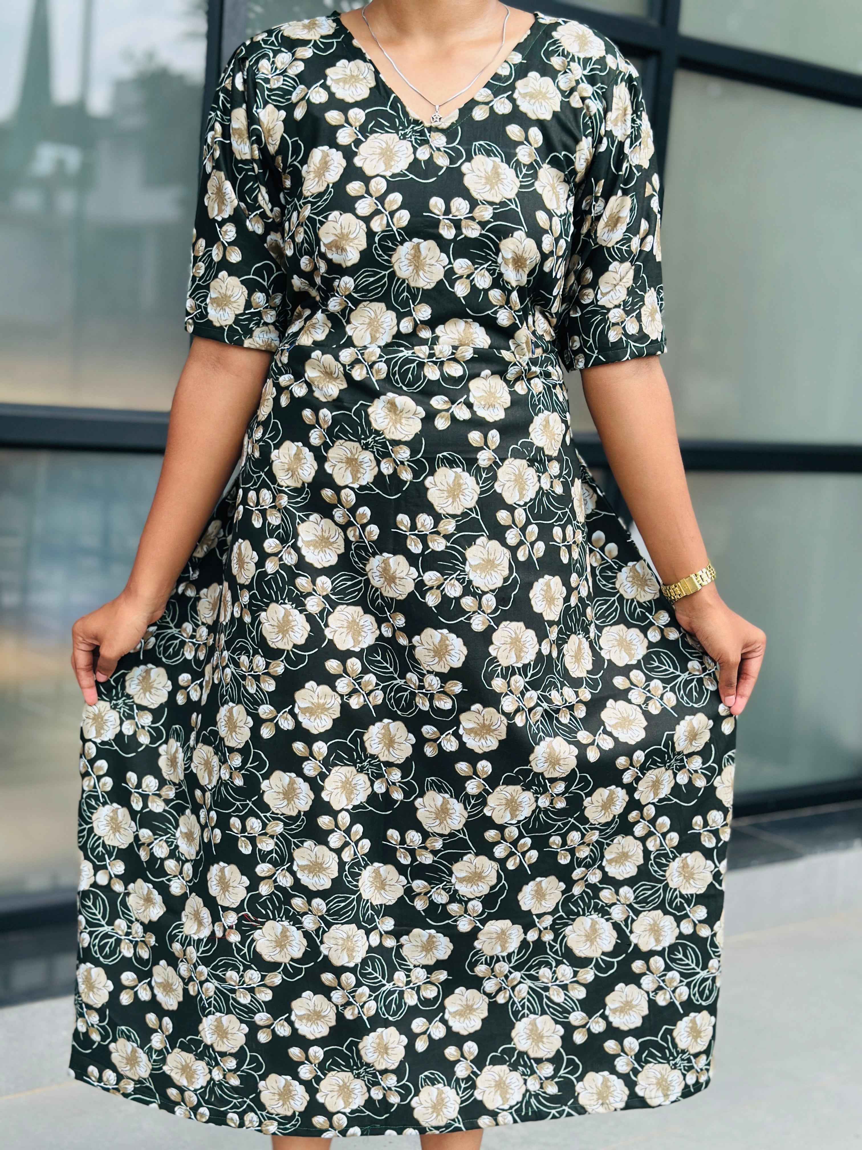 3/4 sleeve nonfeeding frock