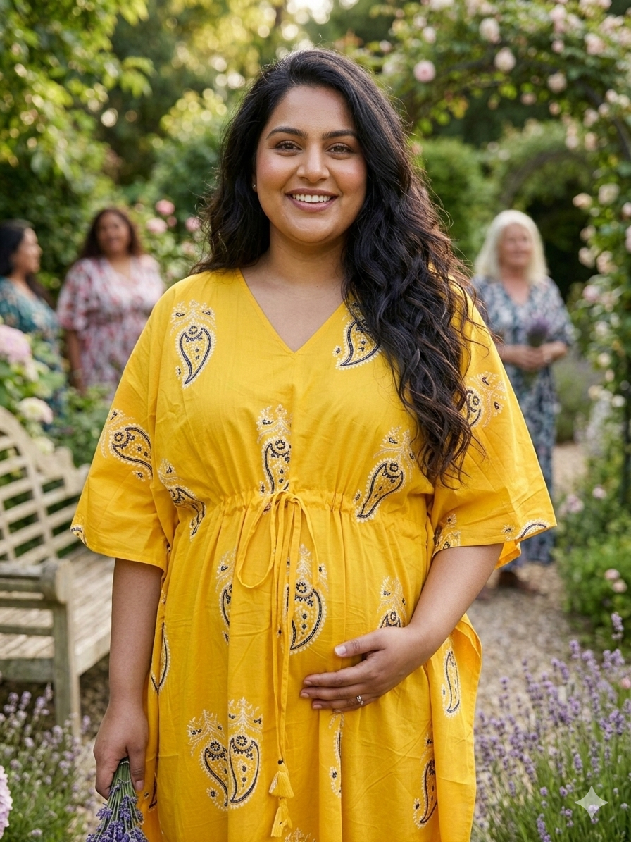 Premium floral plus size kaftan in pure soft cambric cotton fabric with centre zip &length 57” (free size L-5xl)