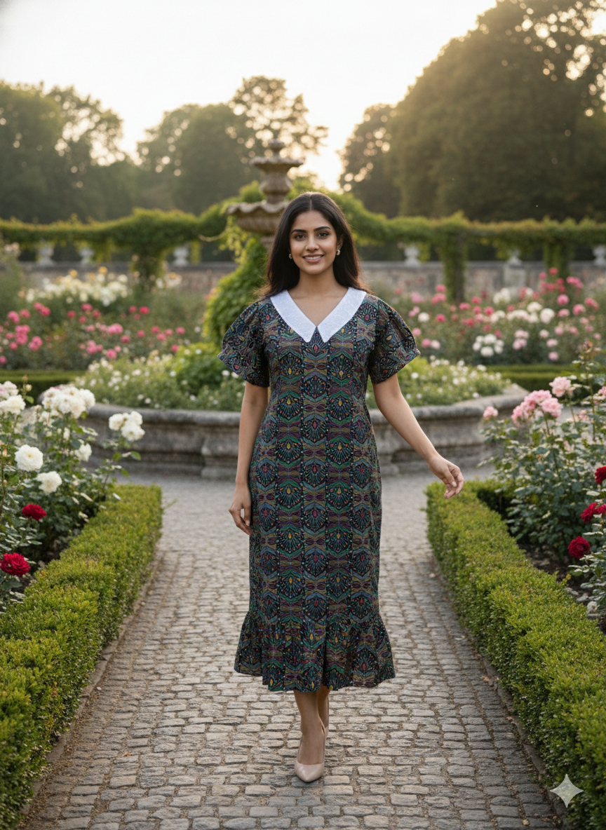 Peter pan collar feeding frock