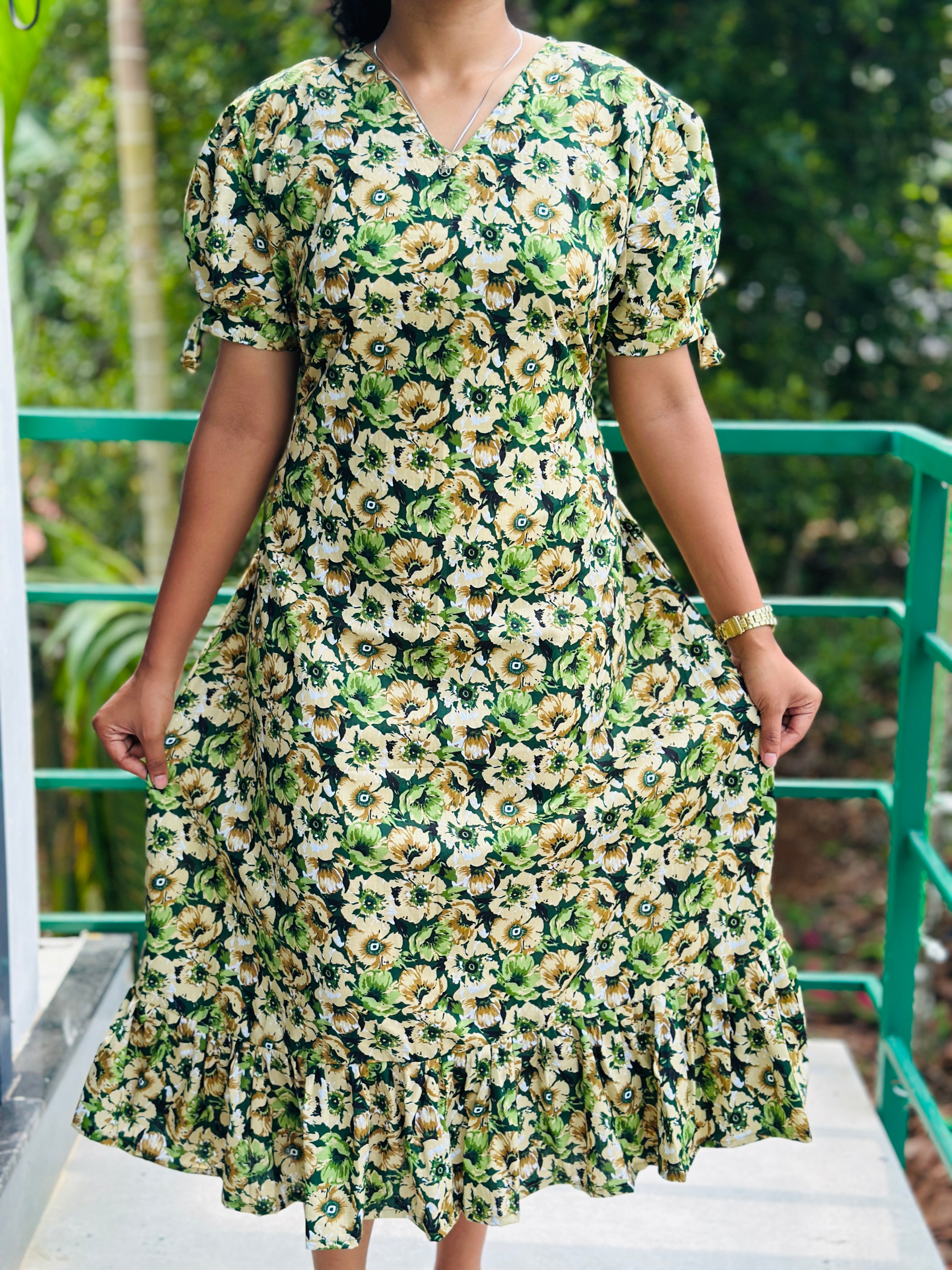 Puff sleeve nonfeeding frock