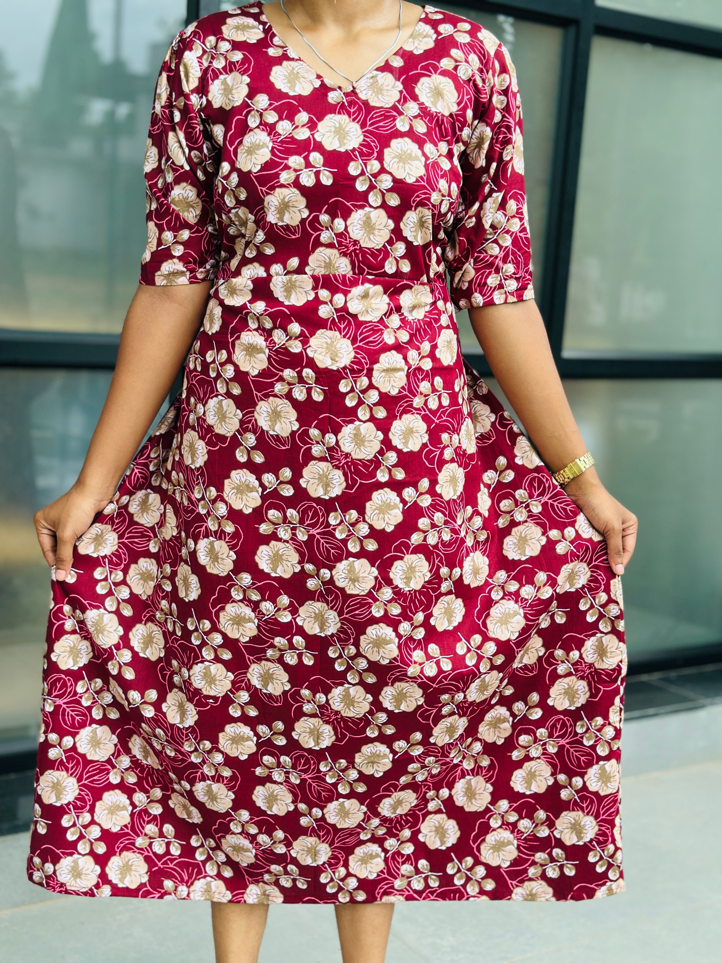 3/4 sleeve feeding frock