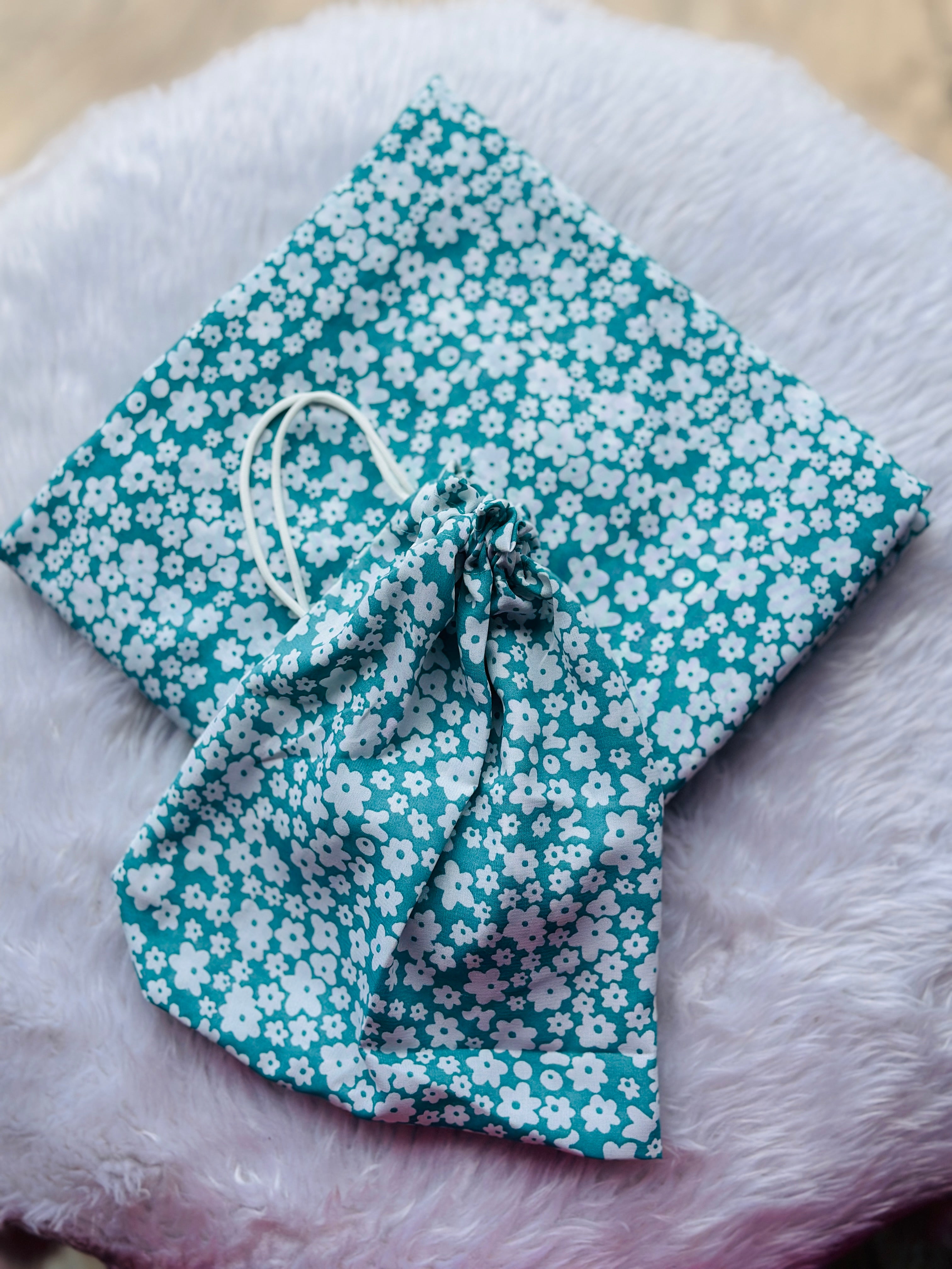 Crepe Floral blue prayerdress