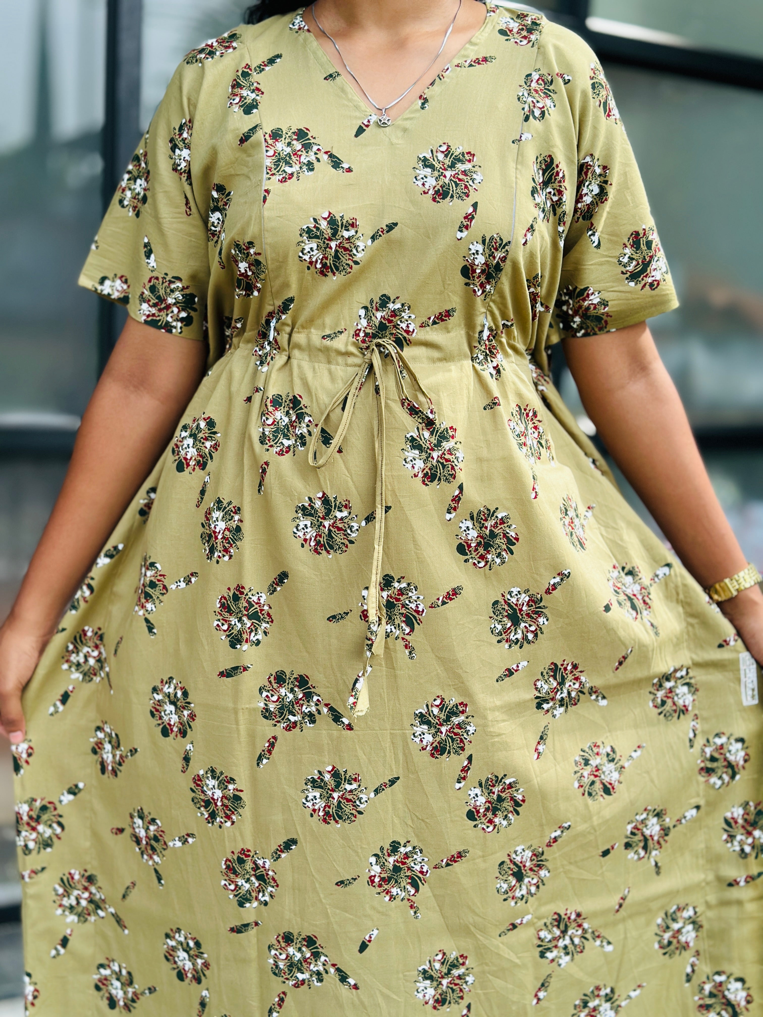 pastel green feeding kaftan