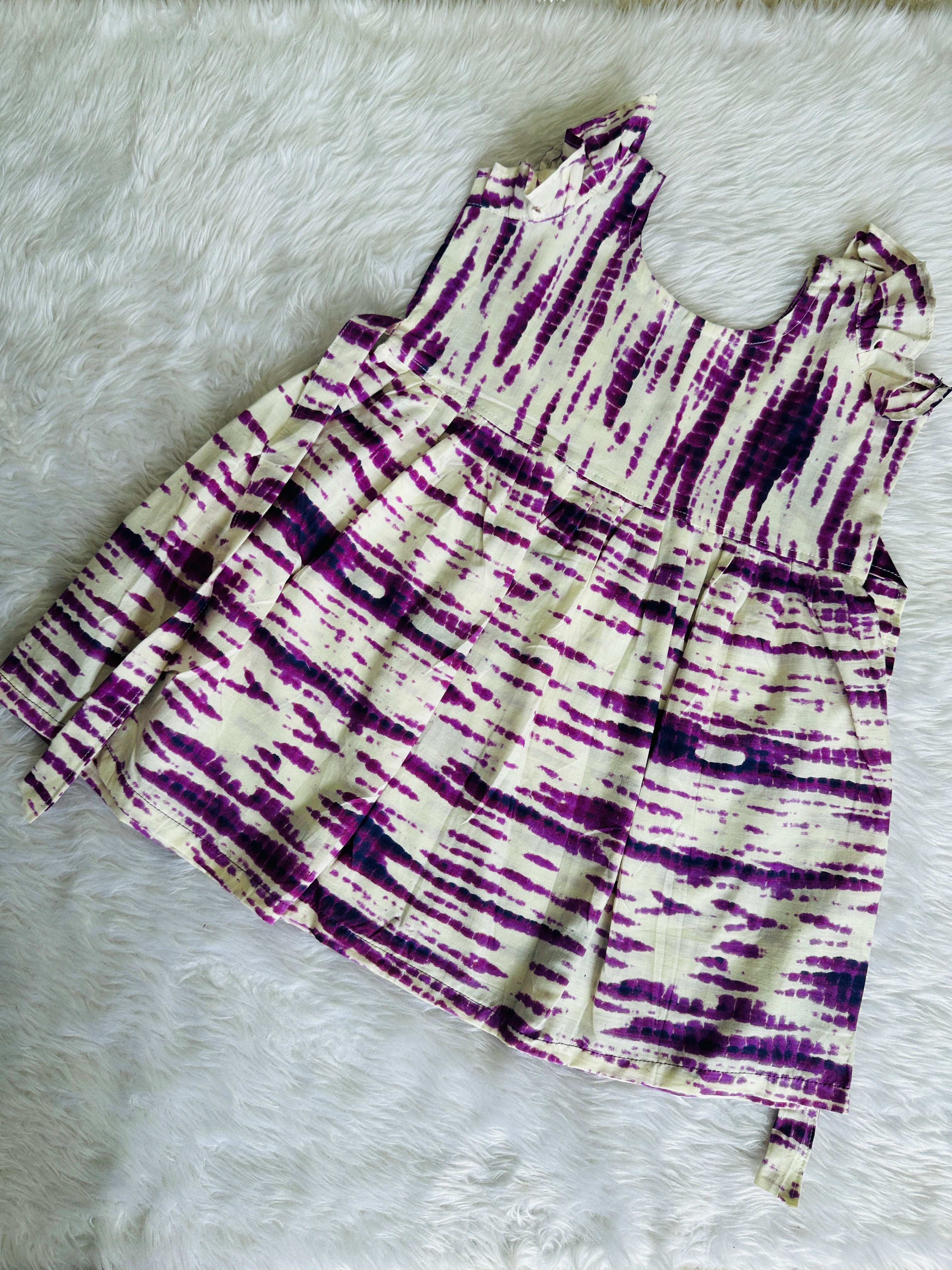 kids frock -ruffle sleeve