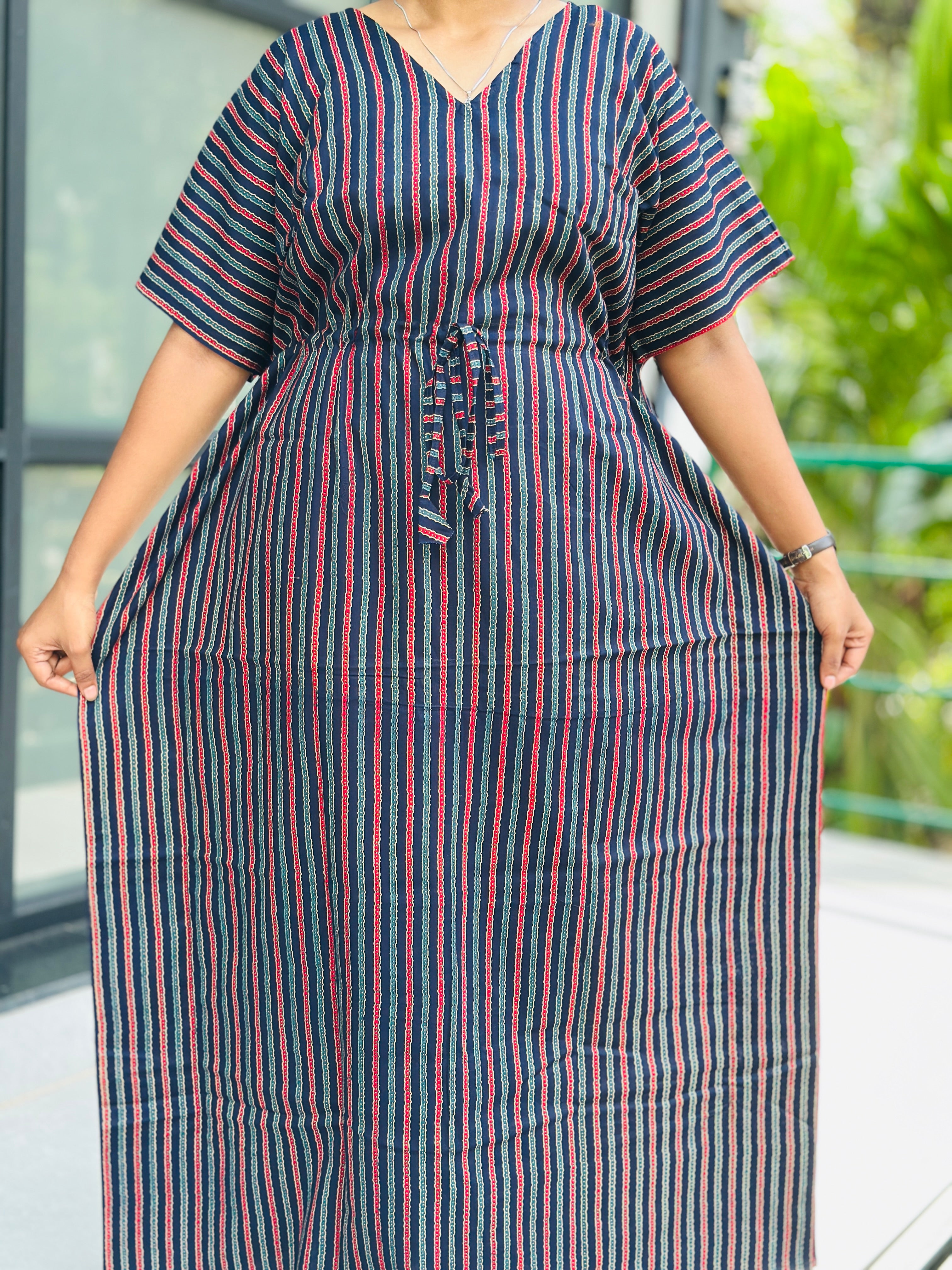Ajrak striped nonfeeding kaftans